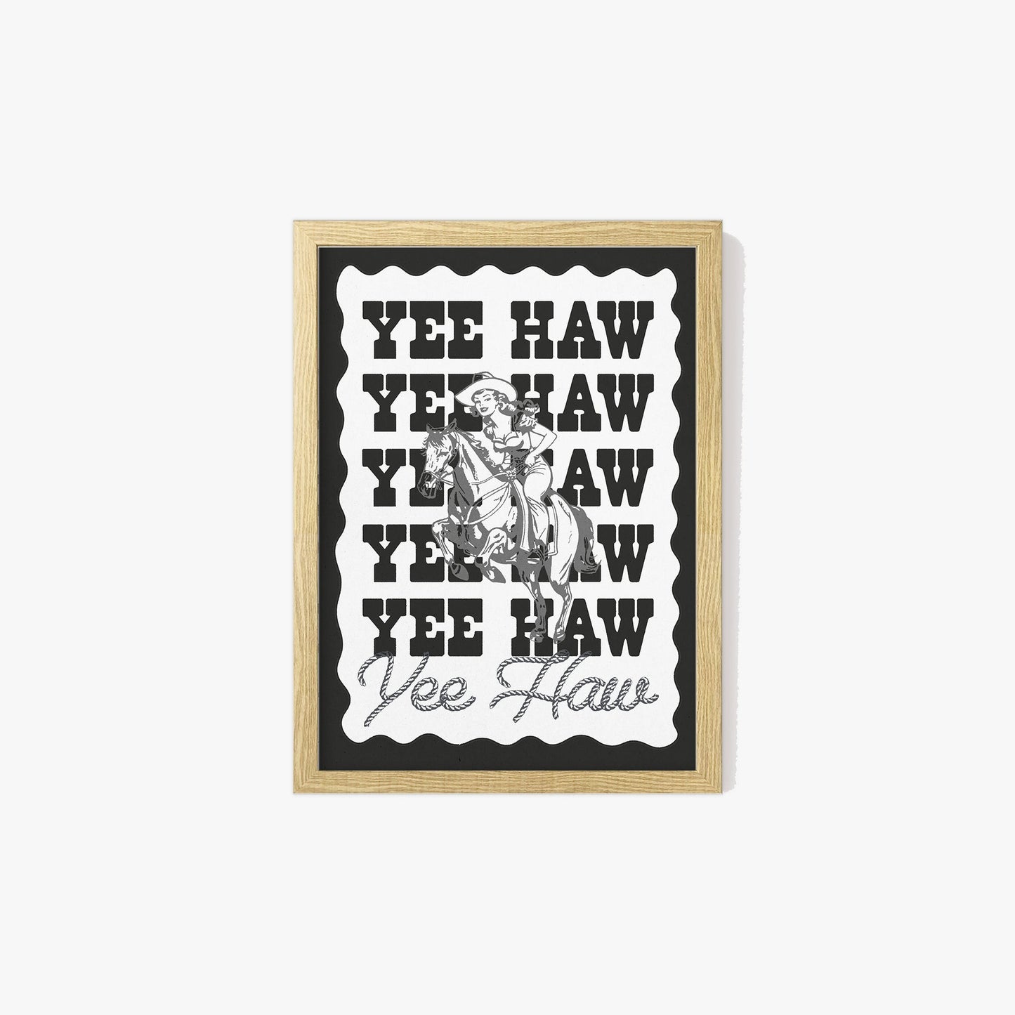 Yee Haw Cowgirl Print