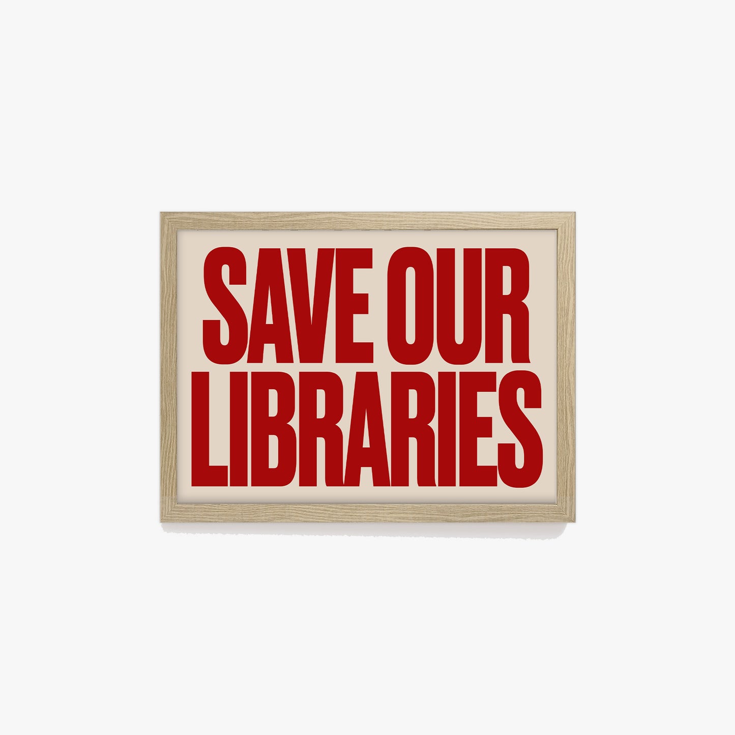 Save Our Libraries Retro Print