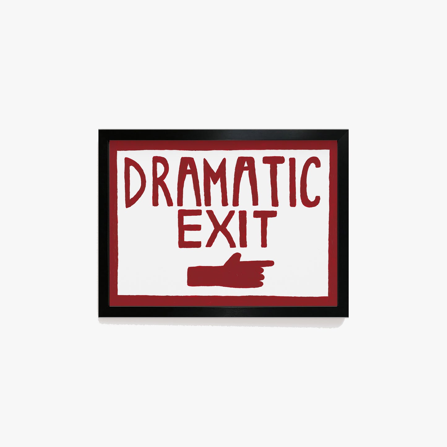 Dramatic Exit Hand Painted Print