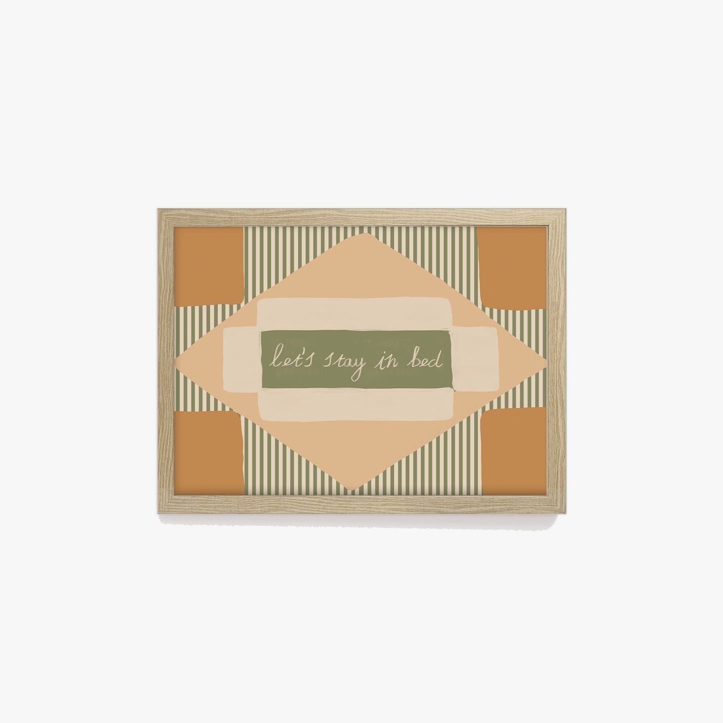 Let's Stay In Bed Striped Print