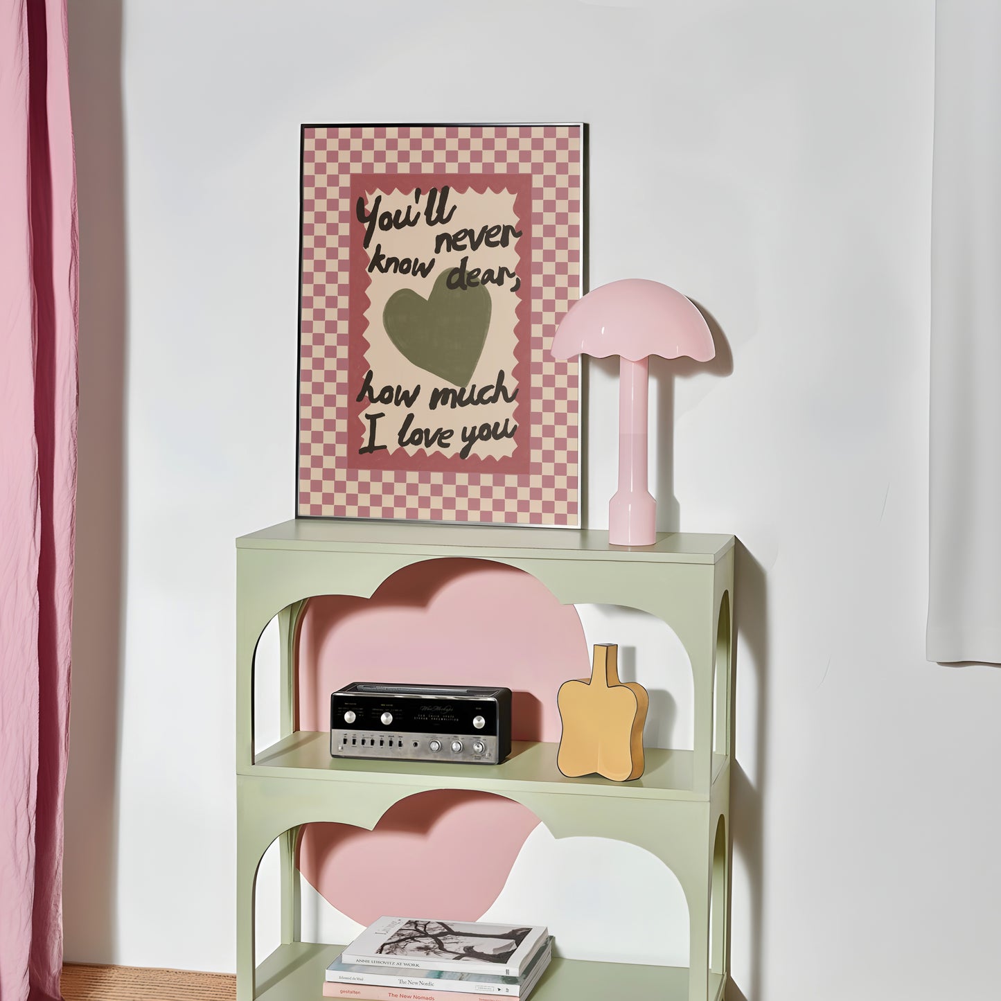 How Much I Love You Checkered Print