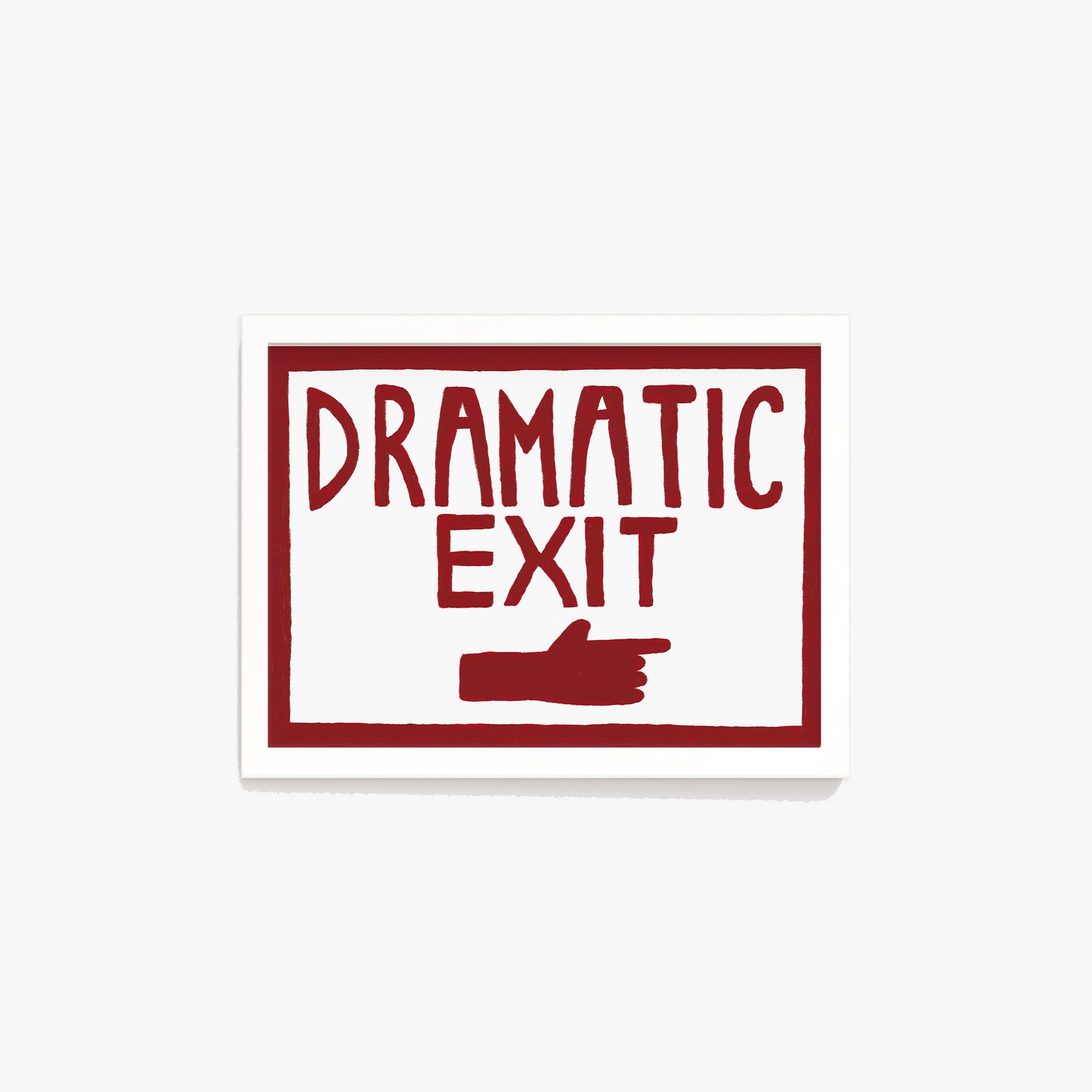 Dramatic Exit Hand Painted Print