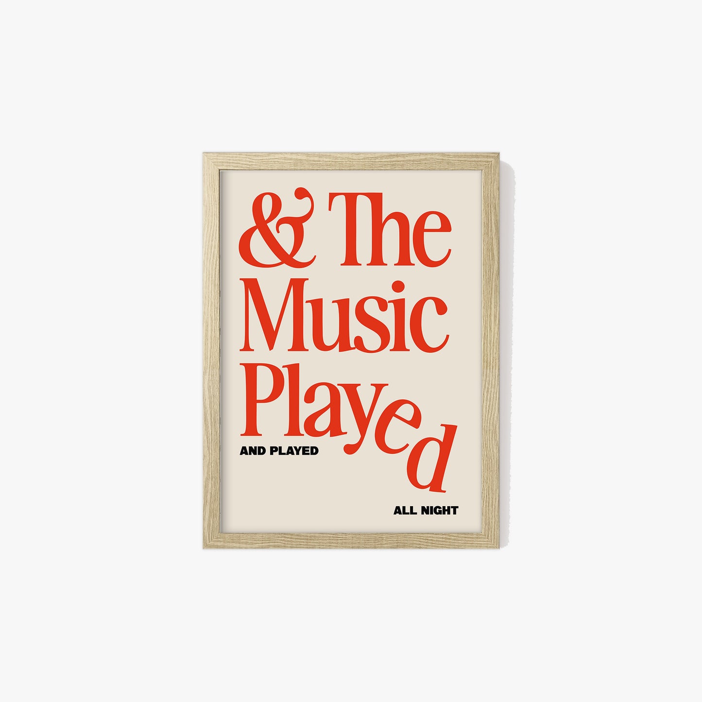 The Music Played Print