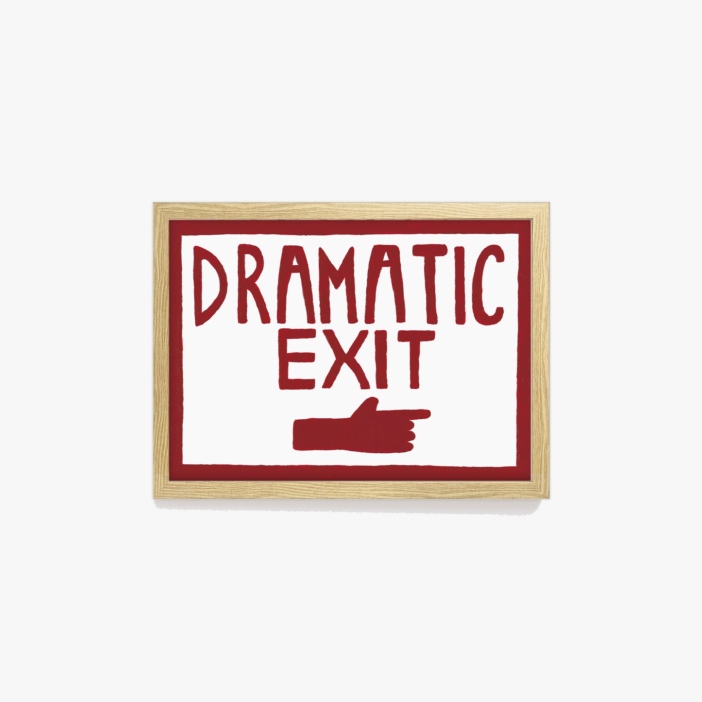 Dramatic Exit Hand Painted Print