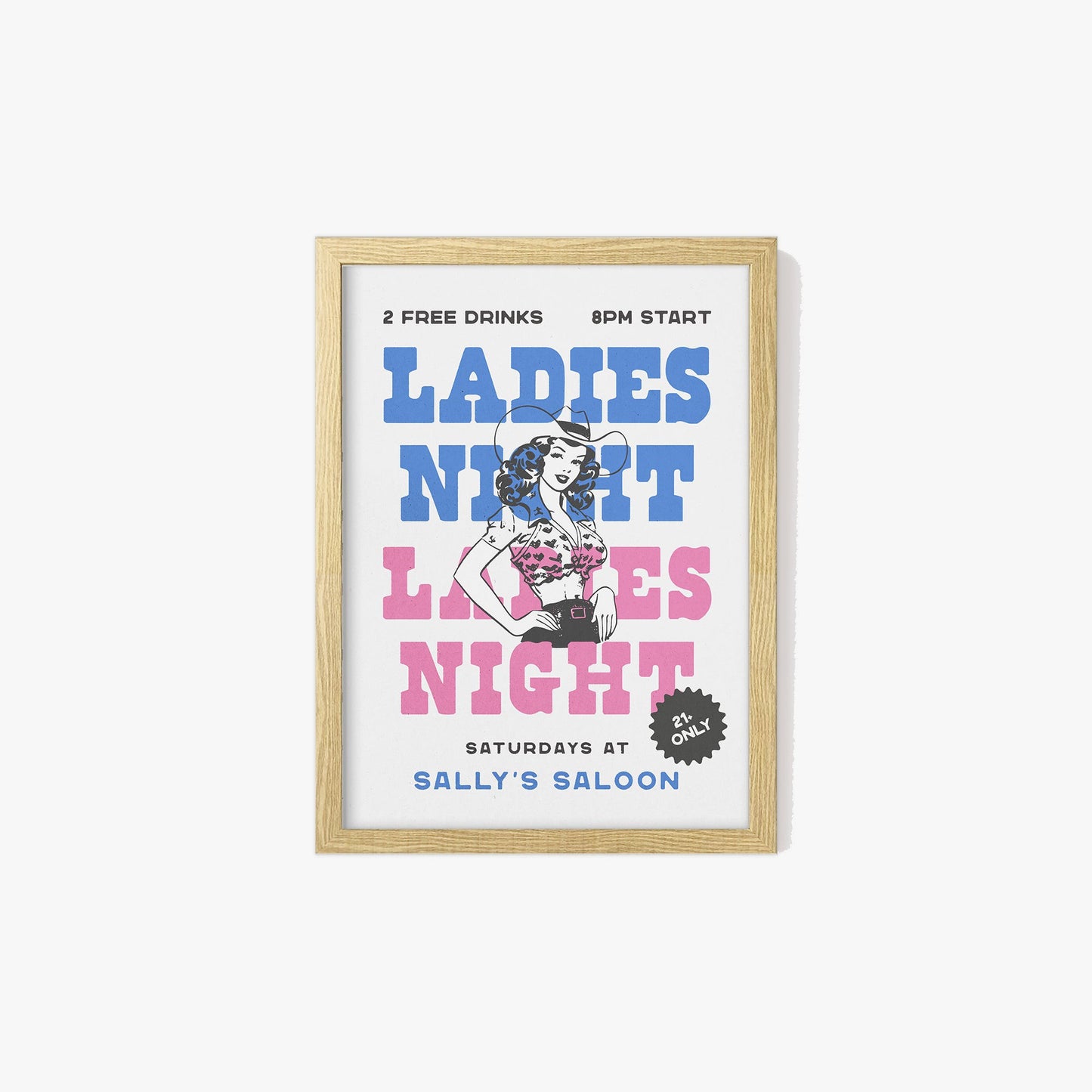 Ladies Night Cowgirl Print