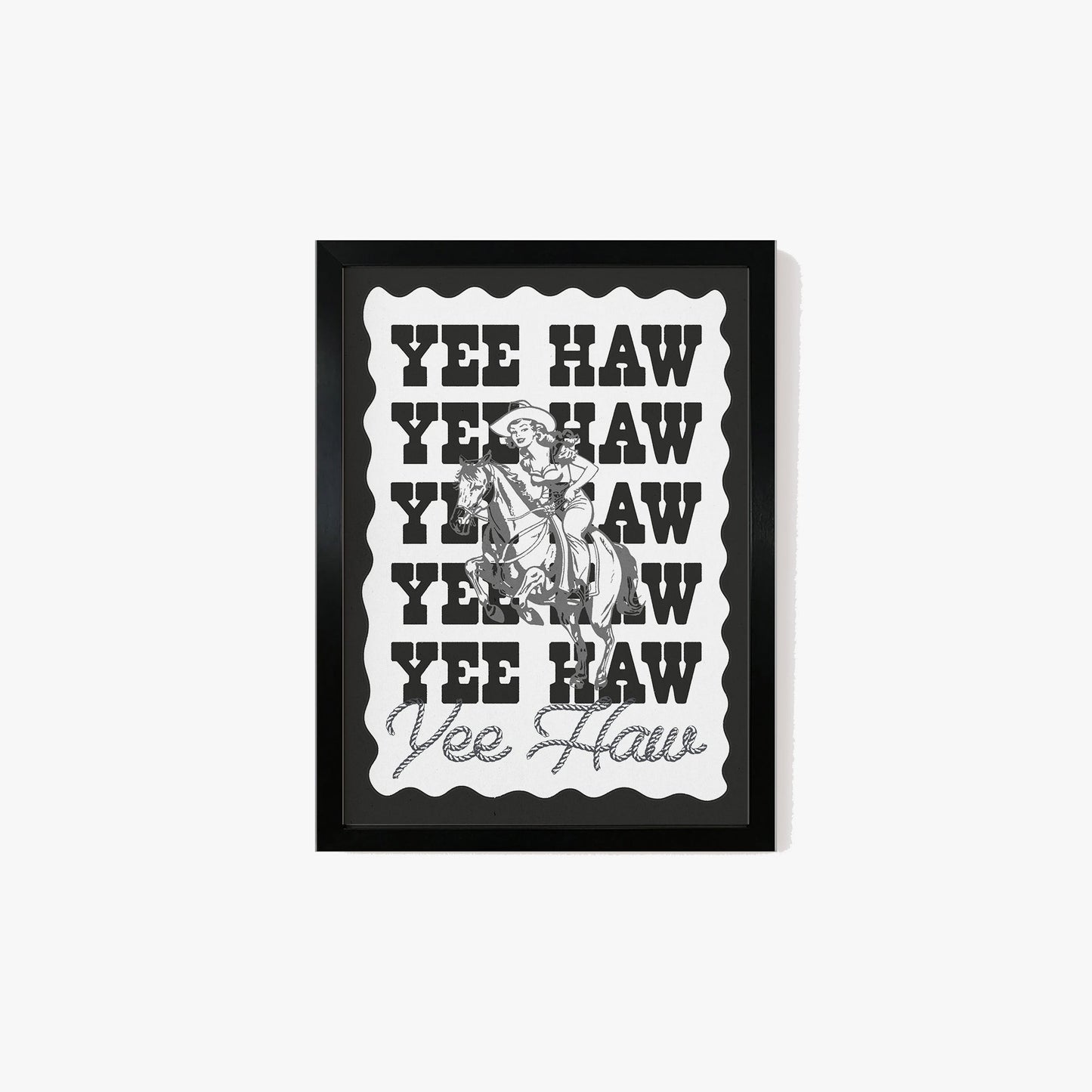 Yee Haw Cowgirl Print