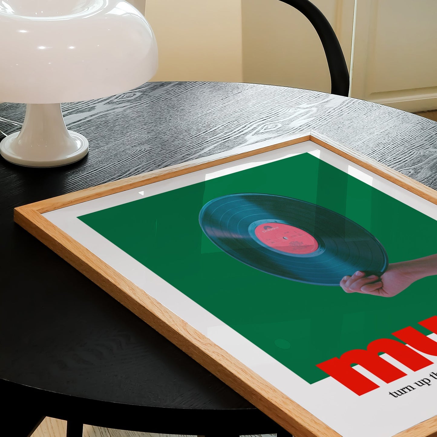 SECONDS Retro Music Record Print