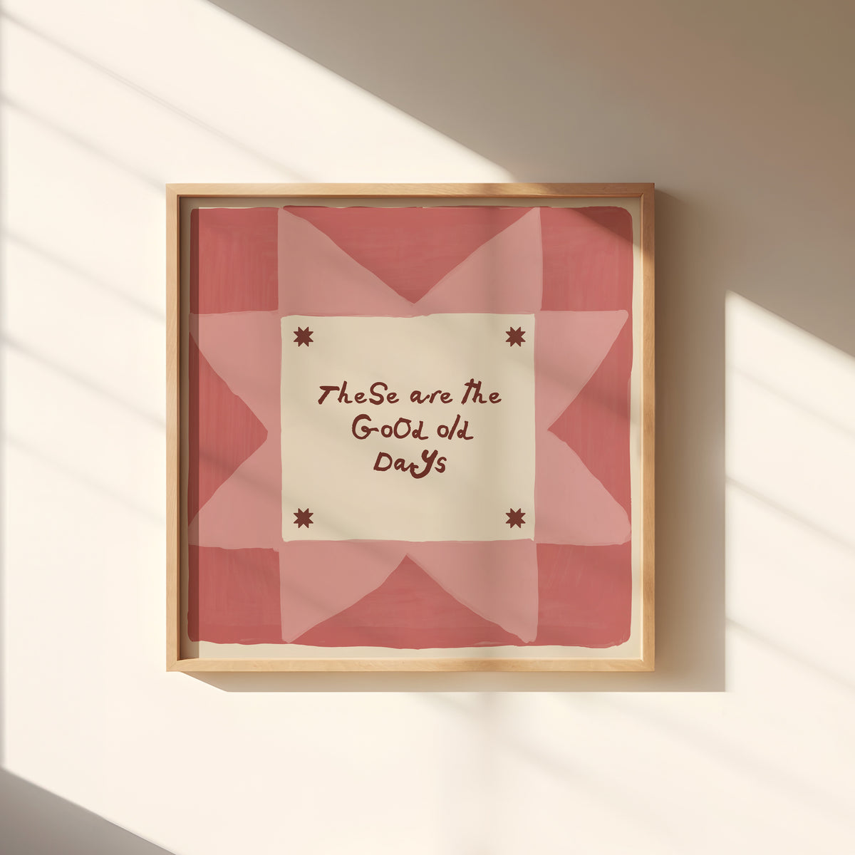 These Are The Good Old Days Square Print
