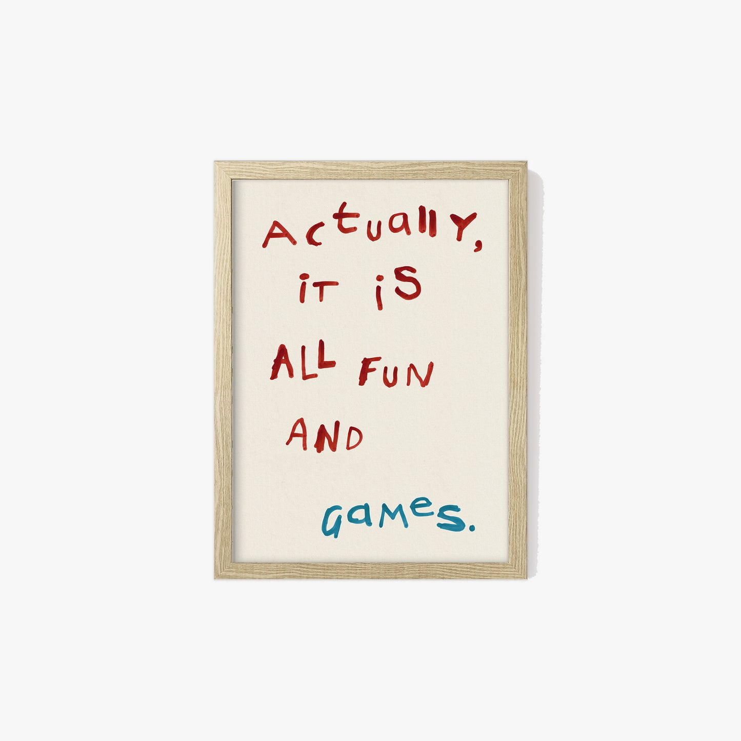 Actually, It is All Fun and Games Print