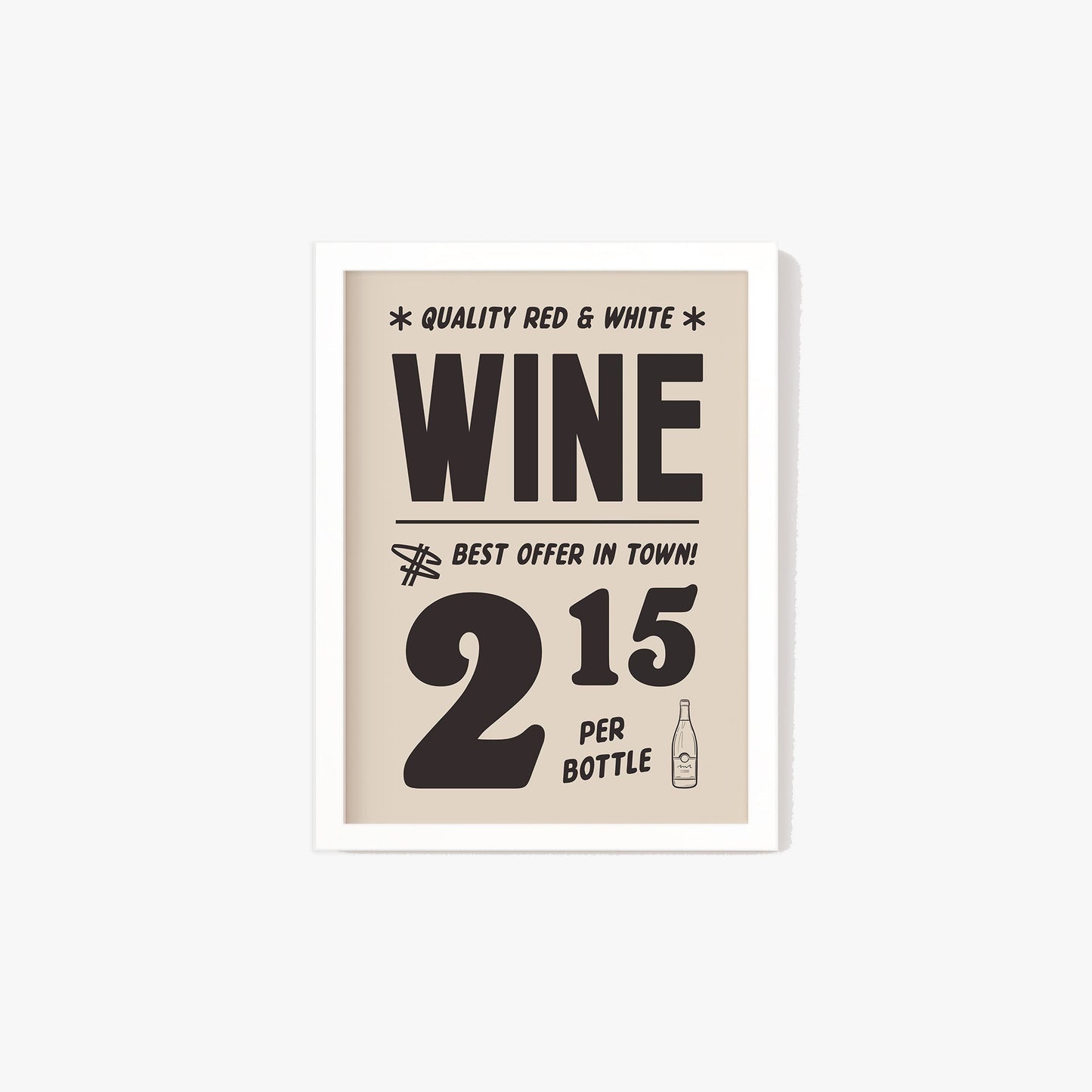 Vintage Wine Advert Print