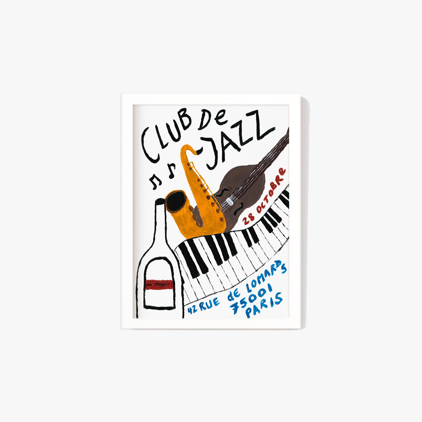 Club De Jazz Hand Painted Print