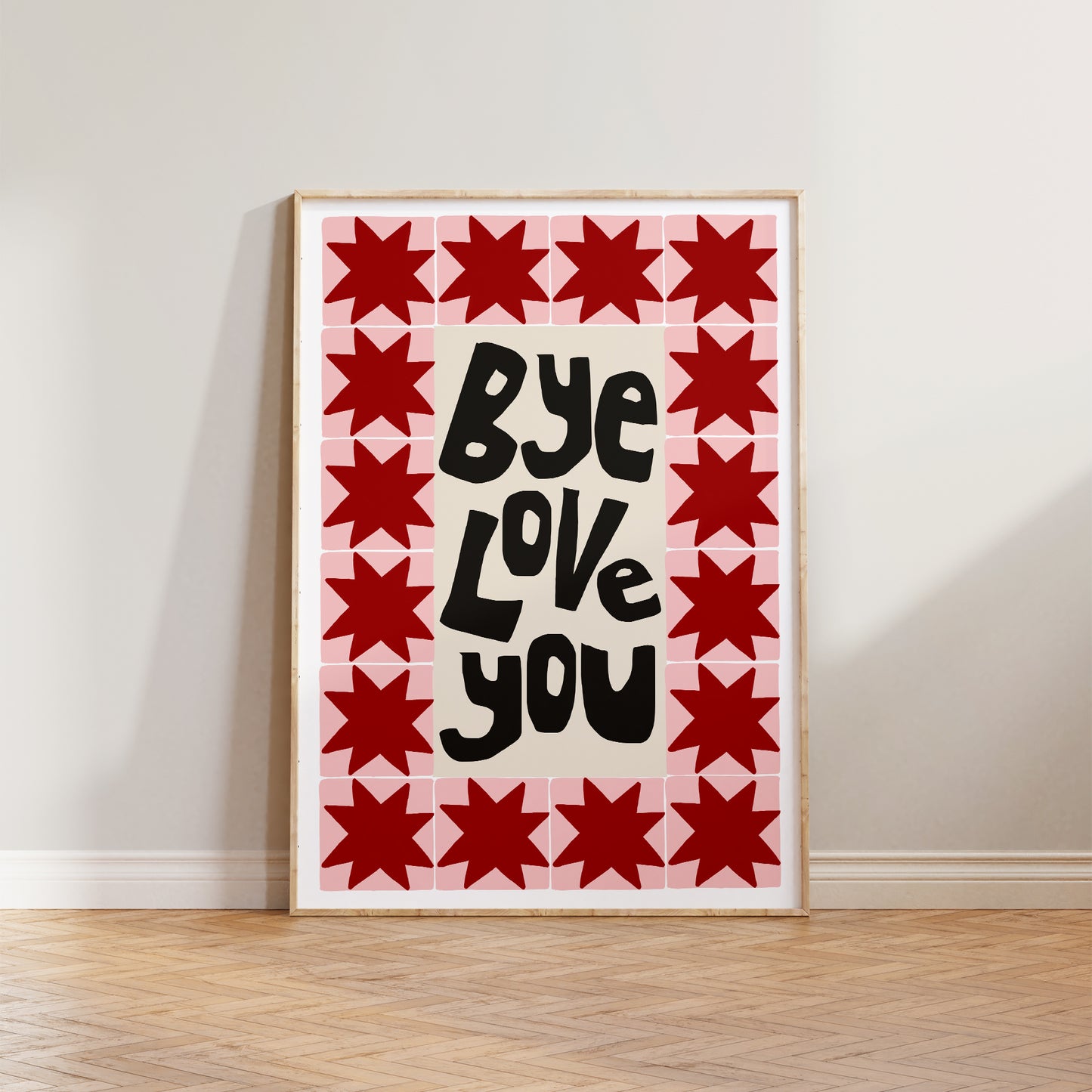 Bye, Love You Patchwork Print