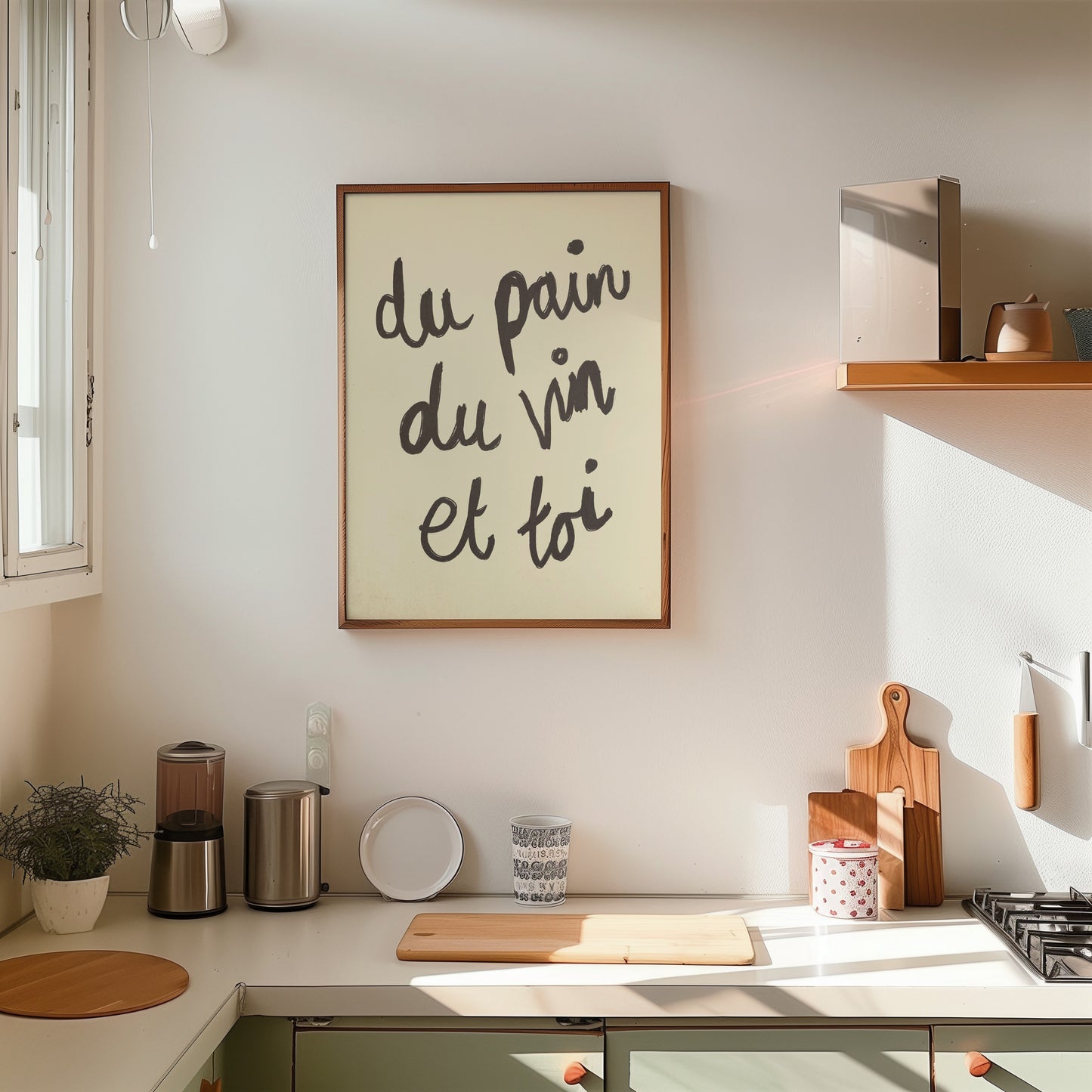 Du Pain Du Vin Et Toi Handwritten Print