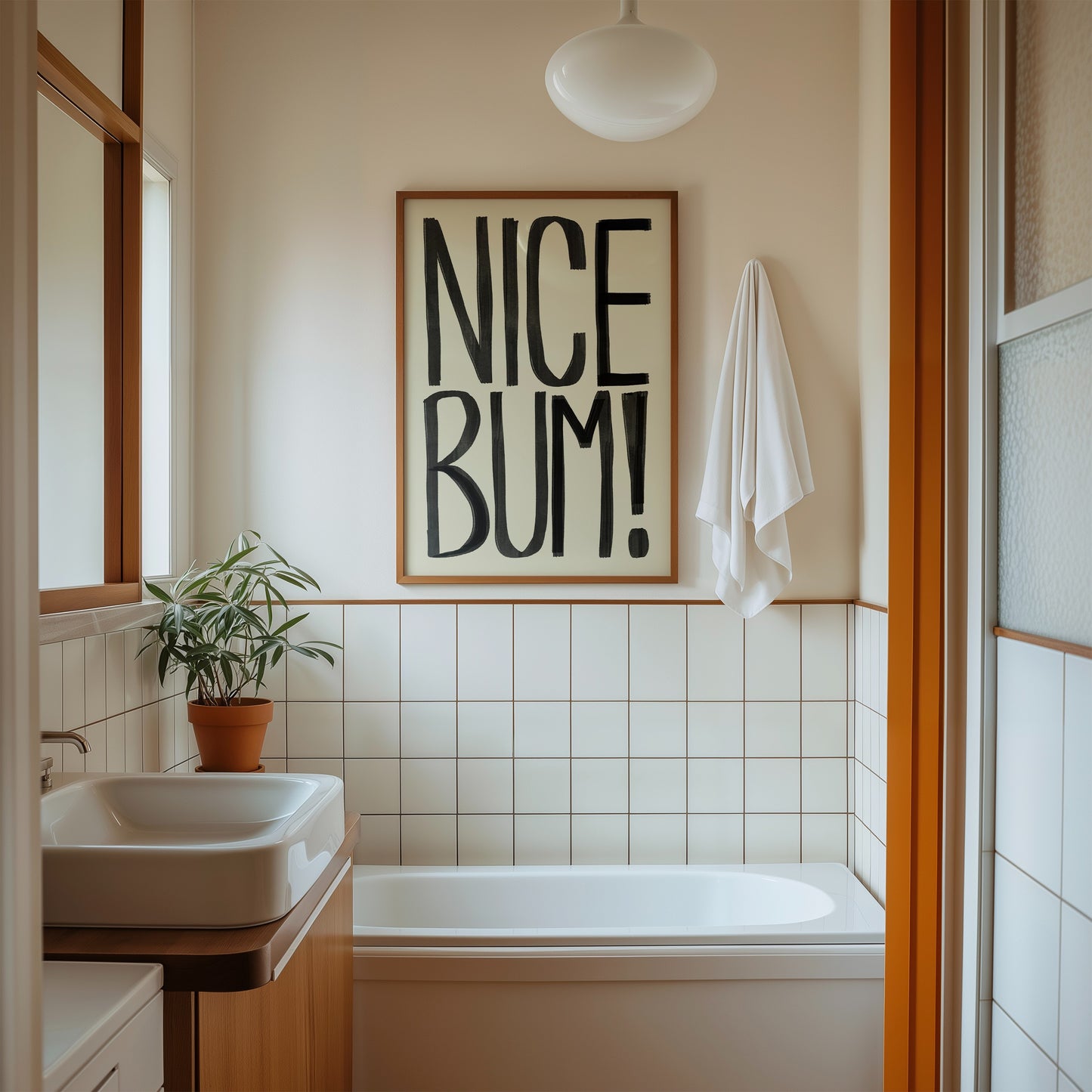 Nice Bum Typography Print