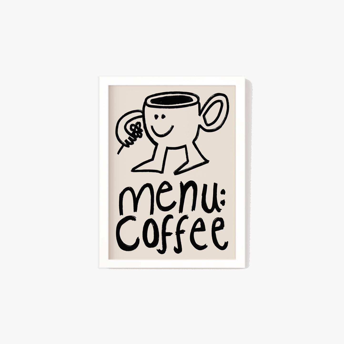 Menu Coffee Doodle Print