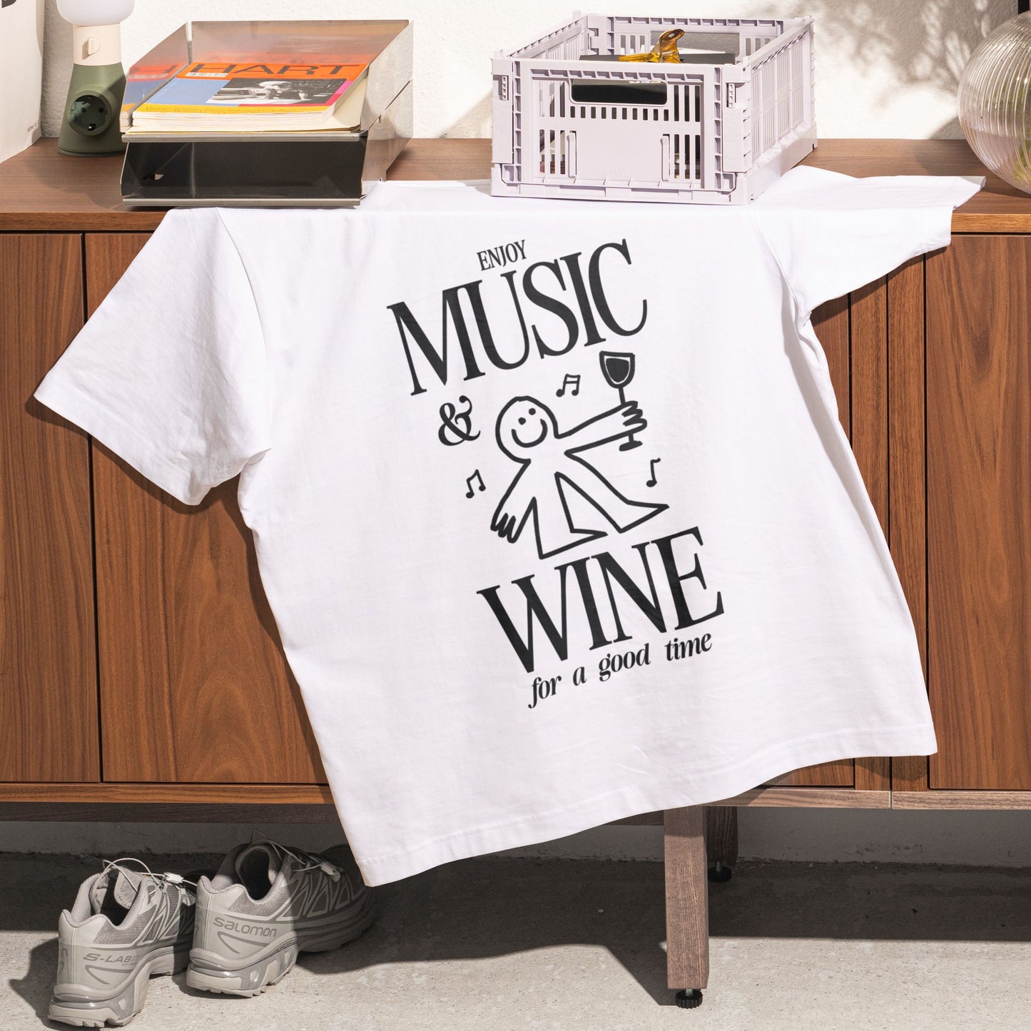 Music & Wine Retro T-Shirt