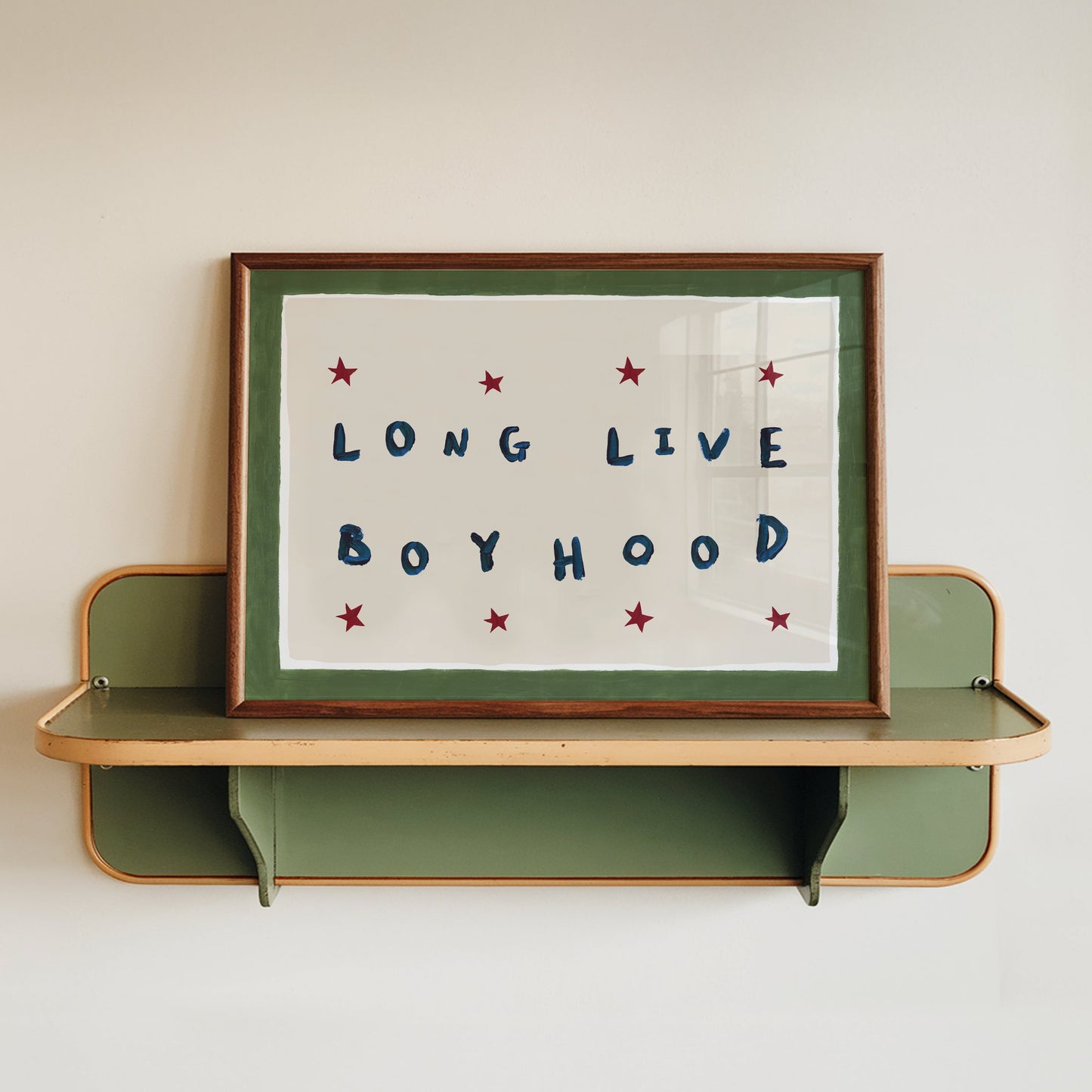 Long Live Boyhood Hand Painted Print