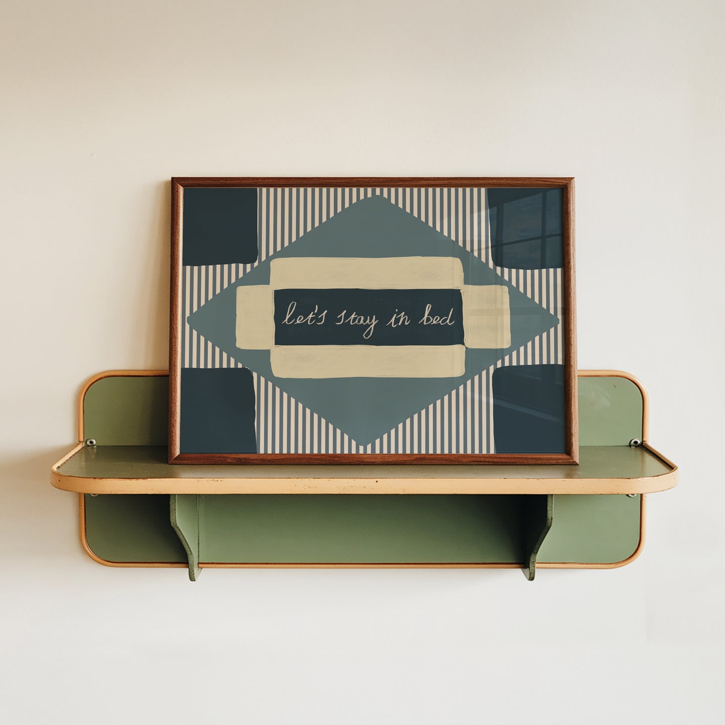 Let's Stay In Bed Striped Print