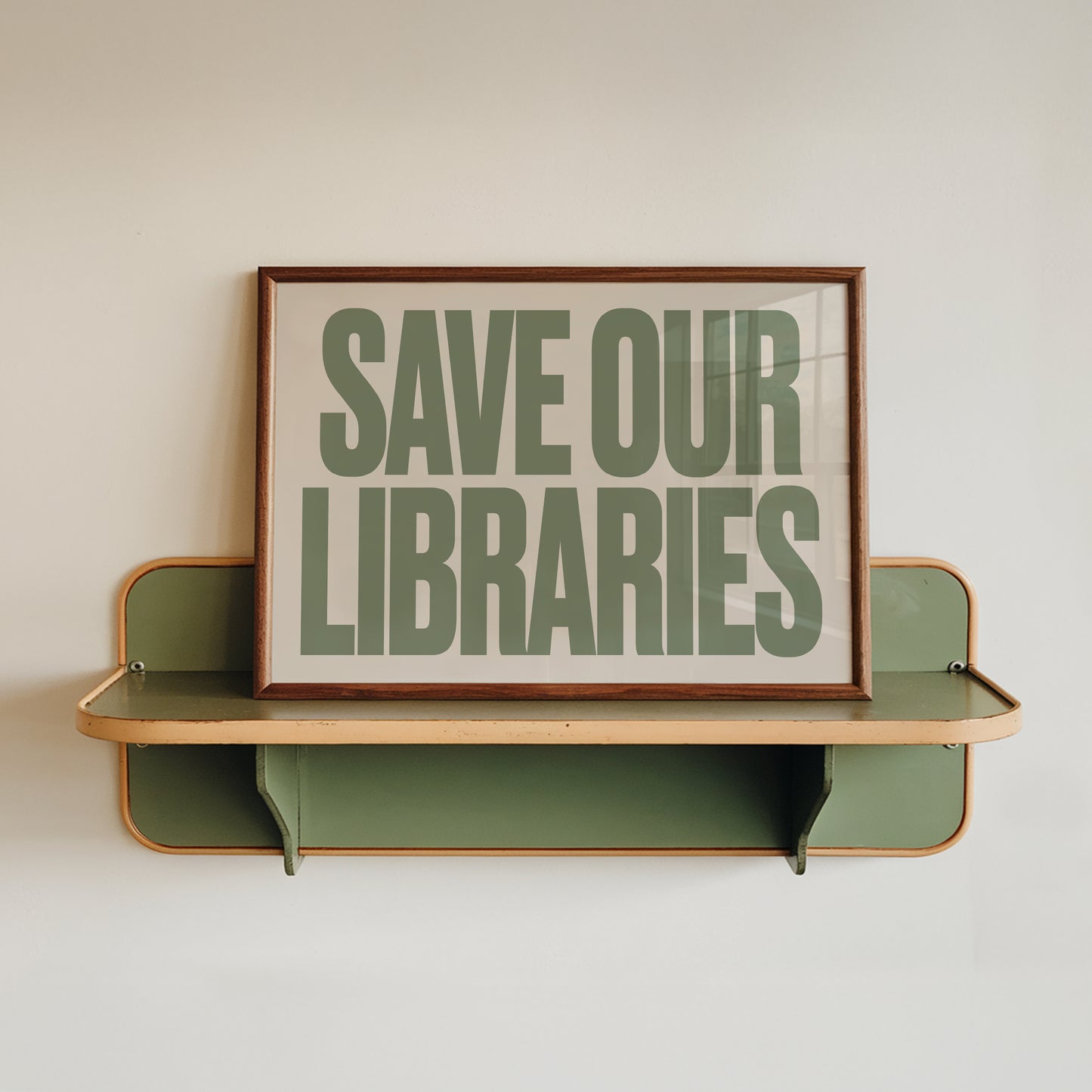 Save Our Libraries Retro Print