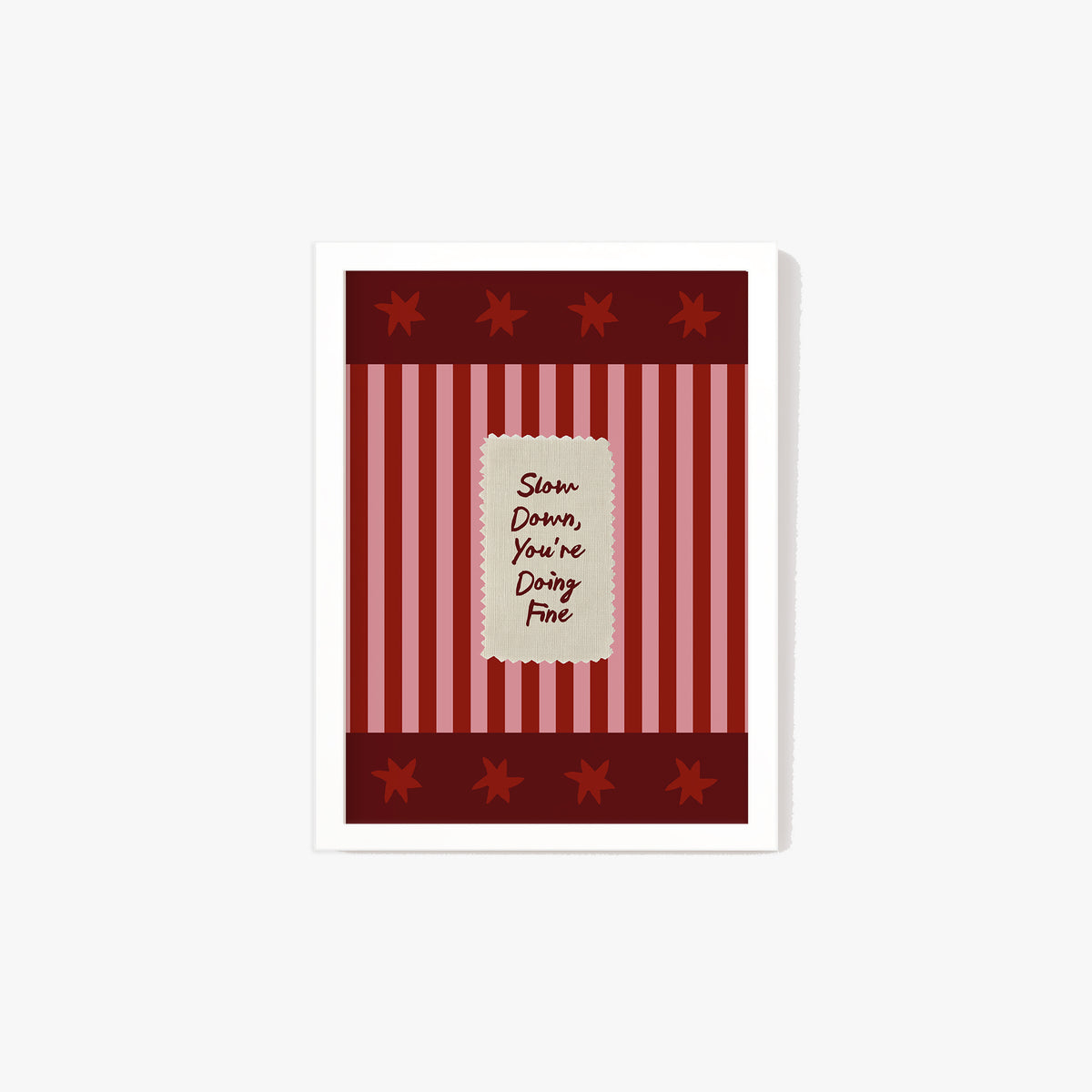 Slow Down Stripe Stars Print