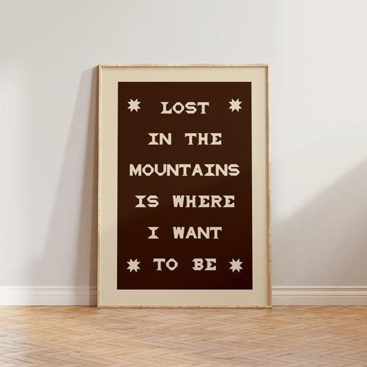 Lost In The Mountains Print