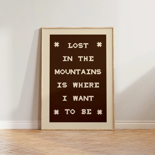 SECONDS Lost In The Mountains Print