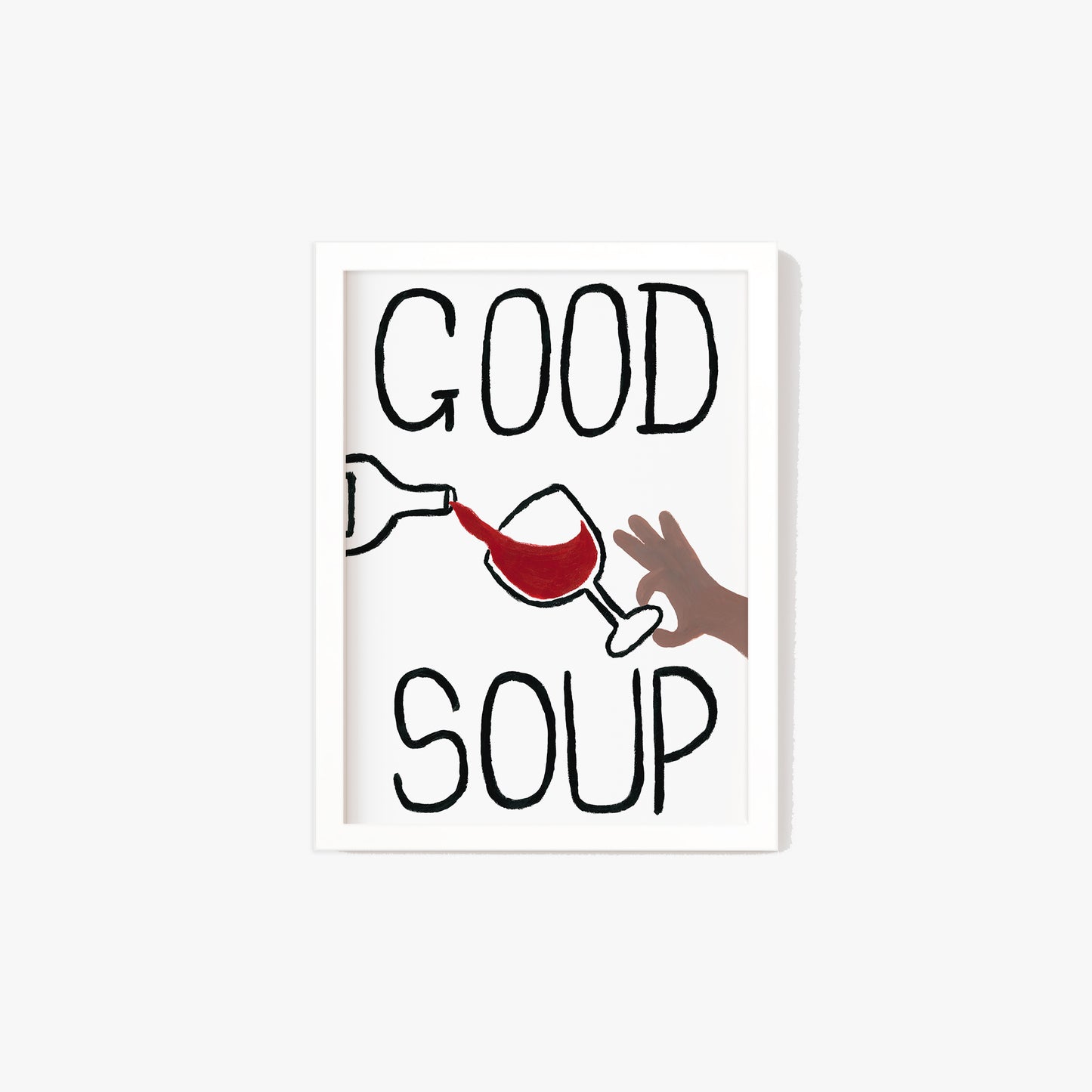 Good Soup Hand Painted Print