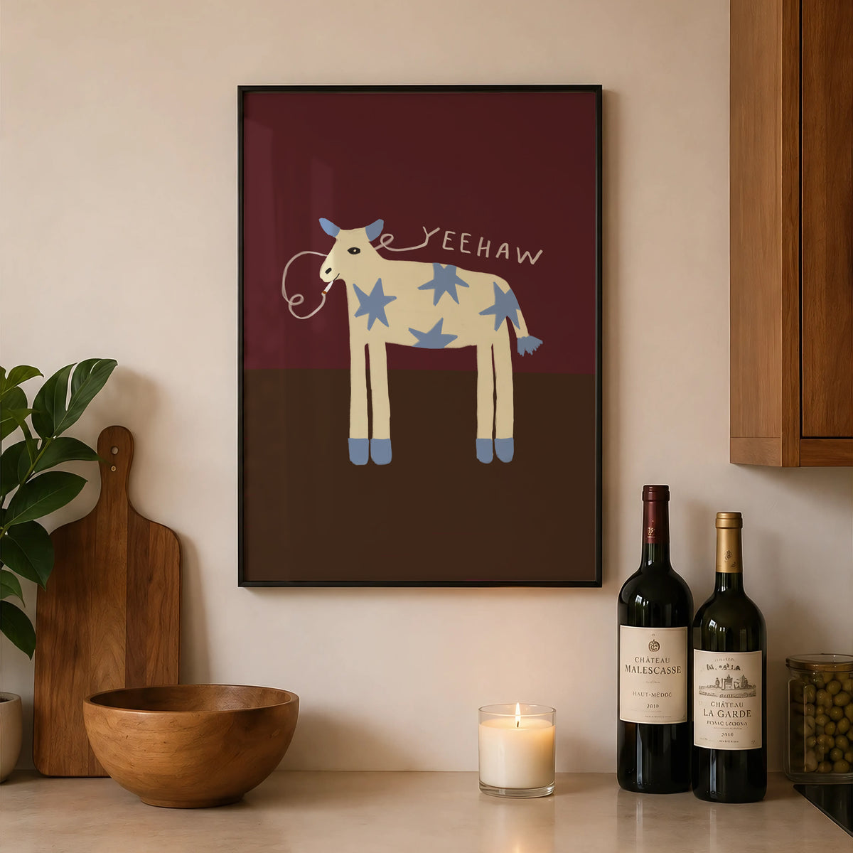 Yeehaw Cow Print