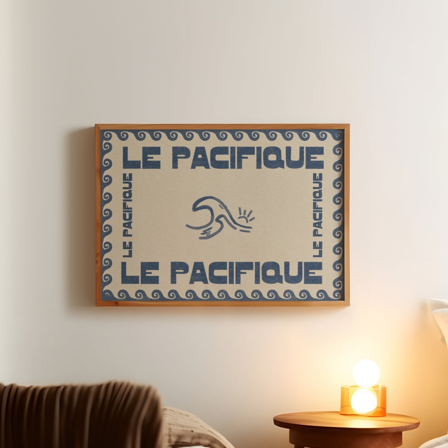 Le Pacifique Ocean Retro Print