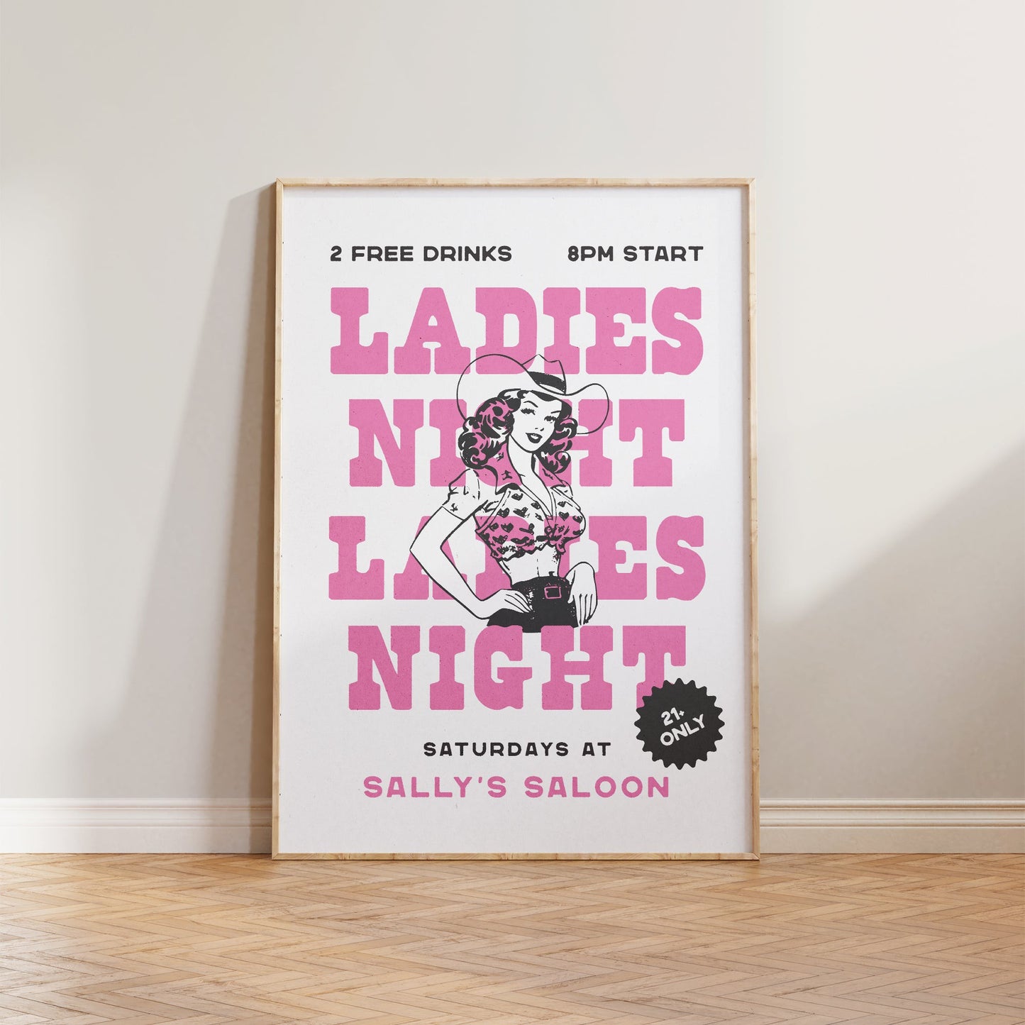 Ladies Night Cowgirl Print