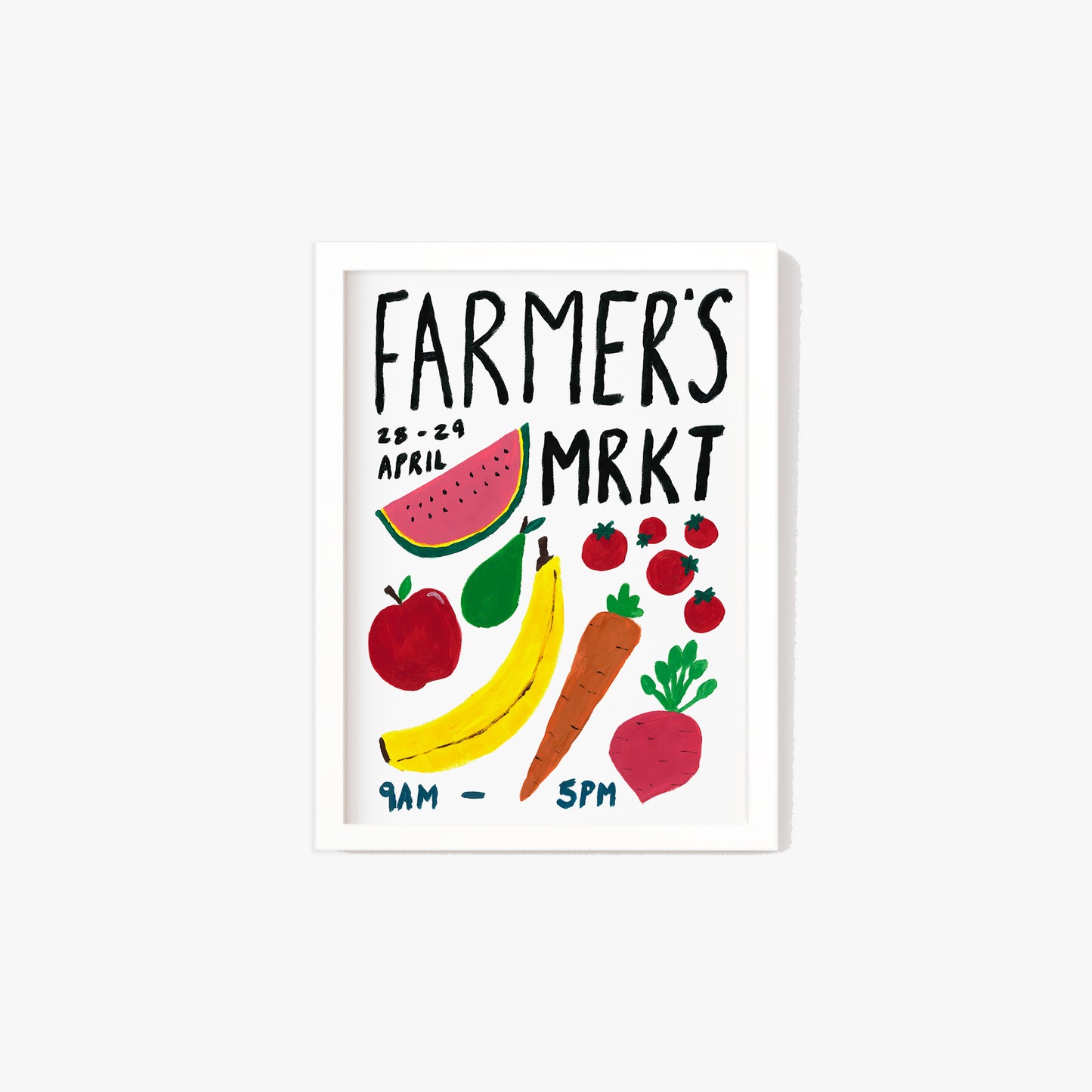 Farmer’s Market Hand Painted Print