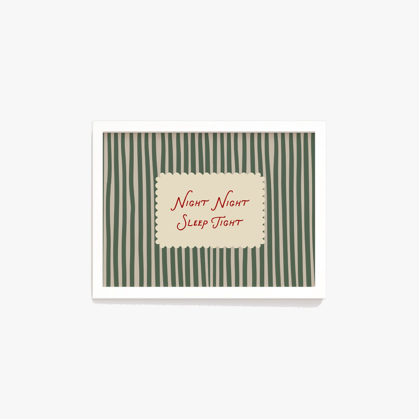 Night Night Sleep Tight Stripe Print