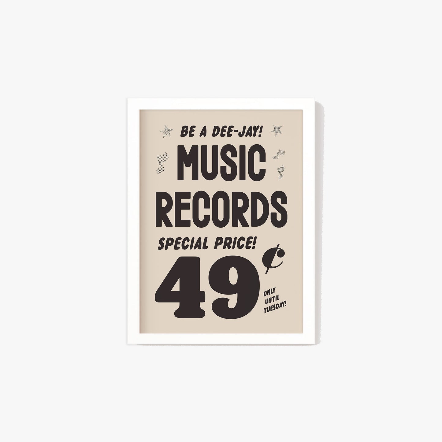 Vintage Music Records Advert Print