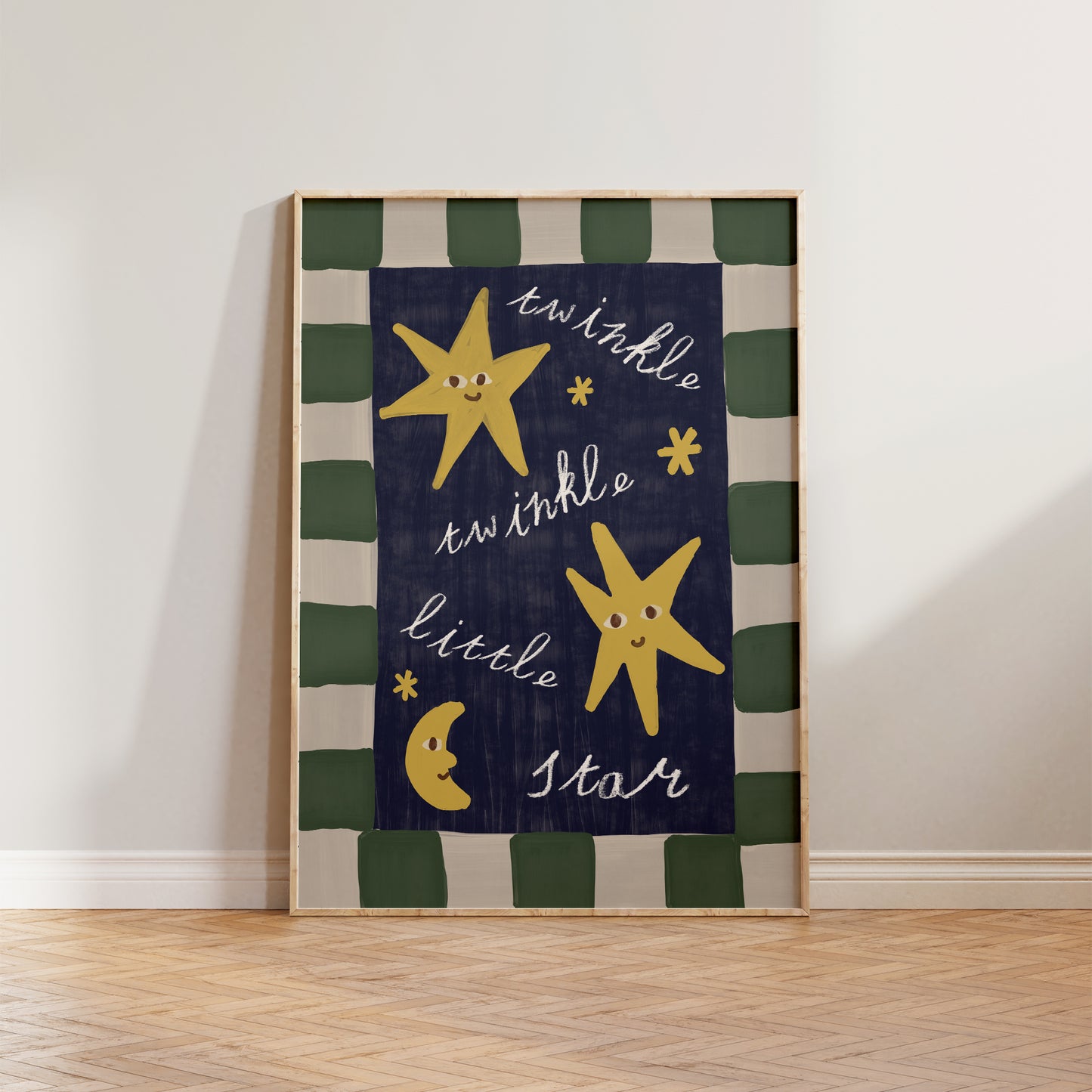 Twinkle Little Star Checkered Print