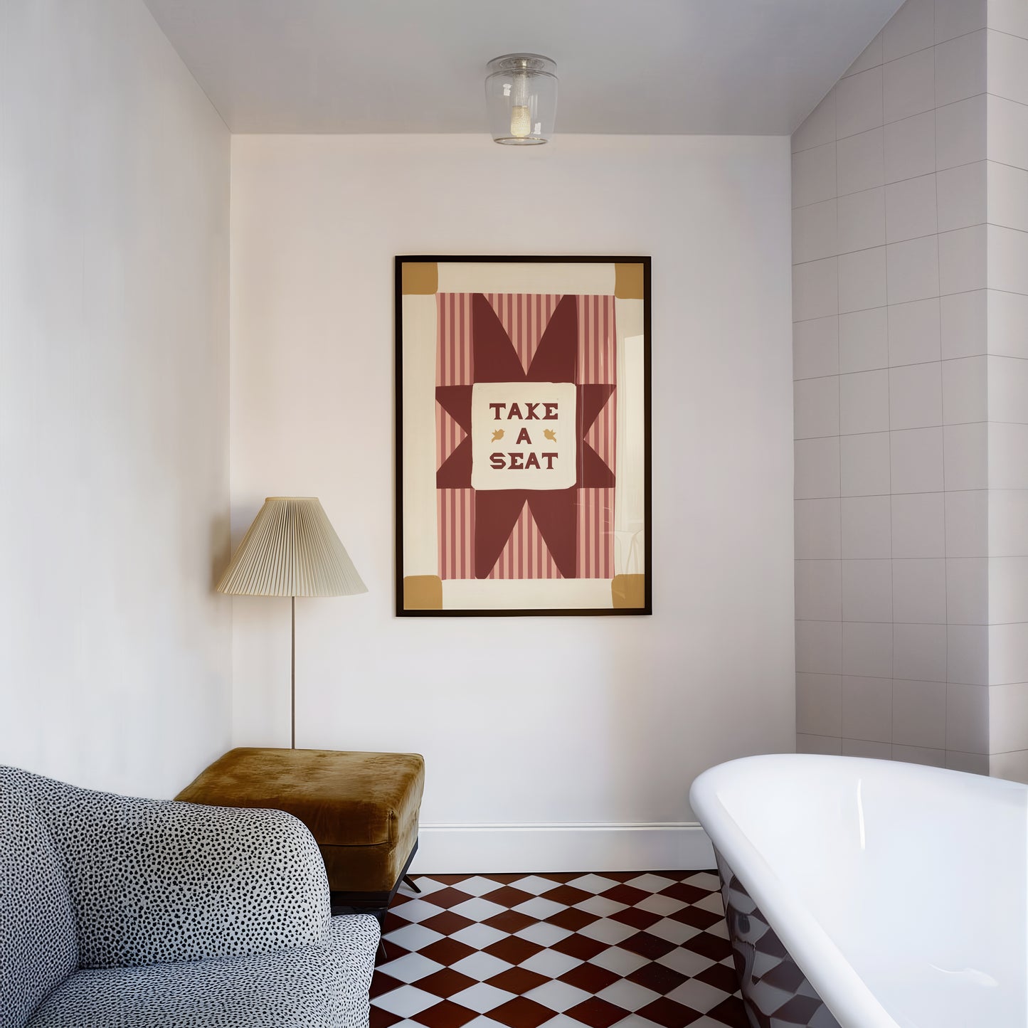 Take A Seat Stripe Print