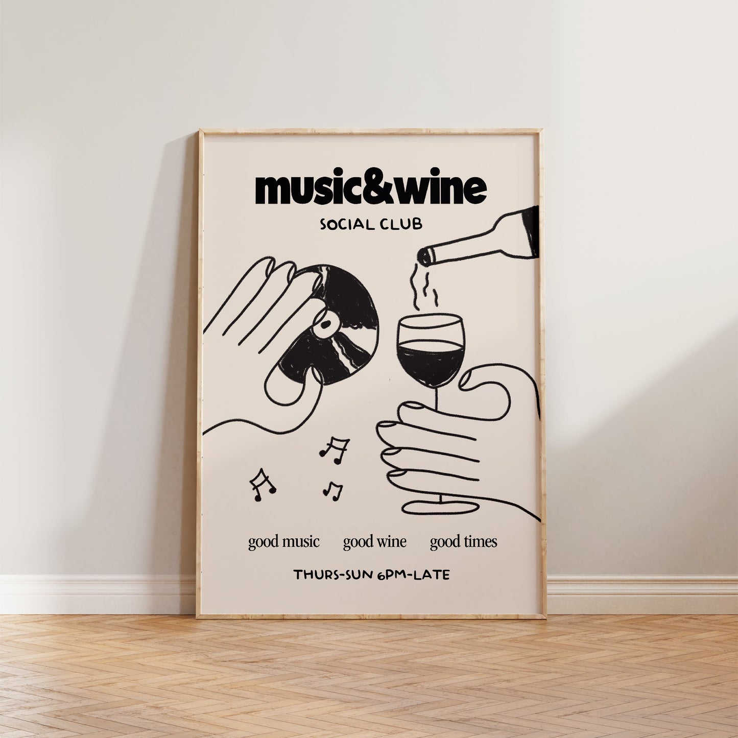 Music & Wine Social Club Print