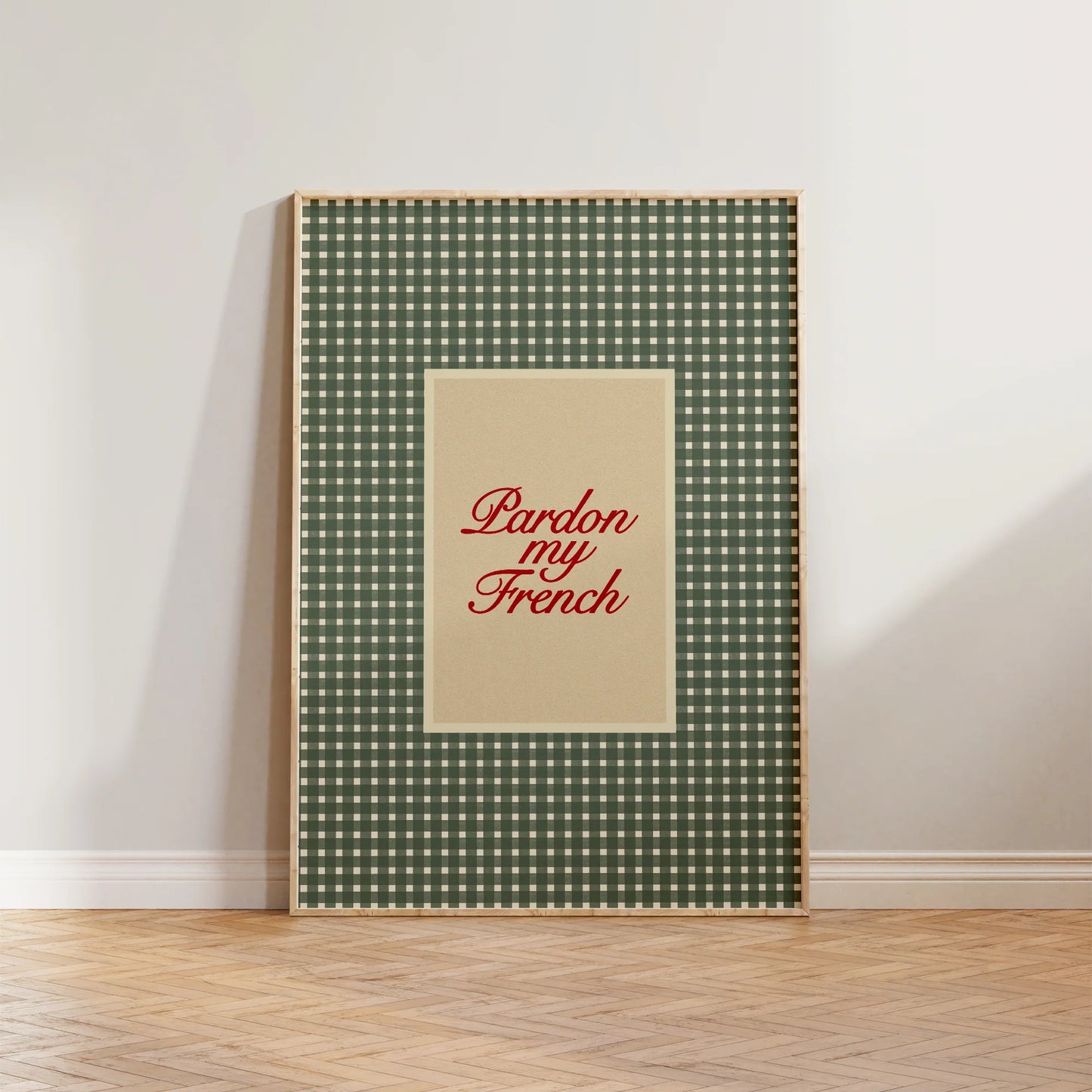 SECONDS Pardon My French Gingham Print