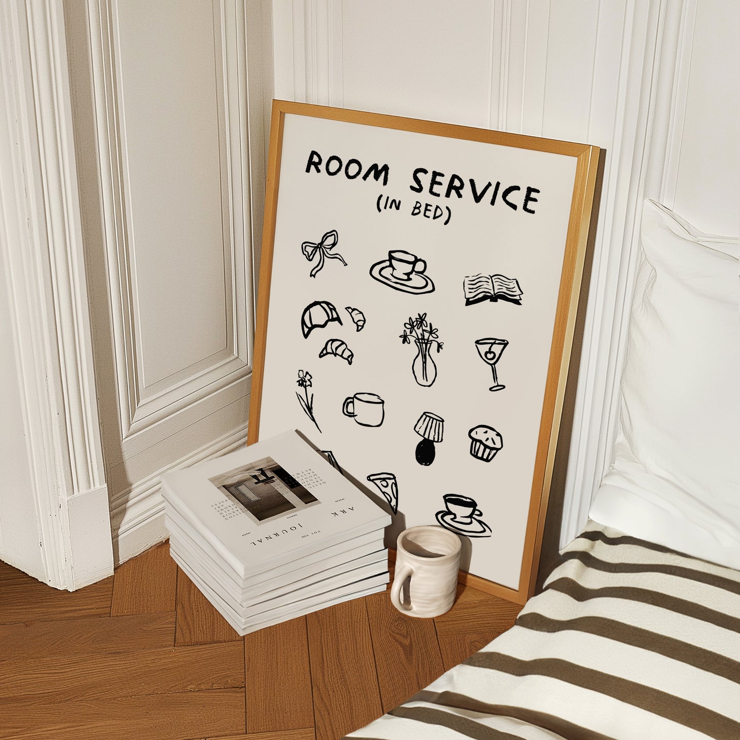 Room Service In Bed Print