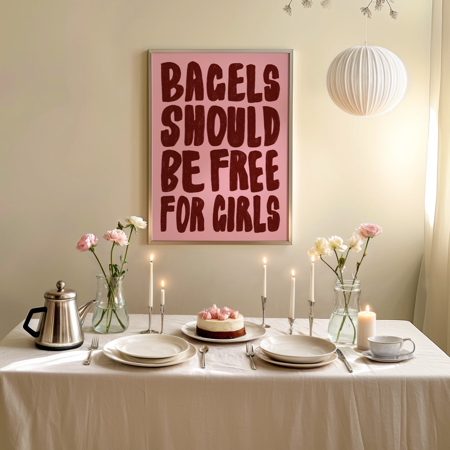 Bagels Should Be Free For Girls Print