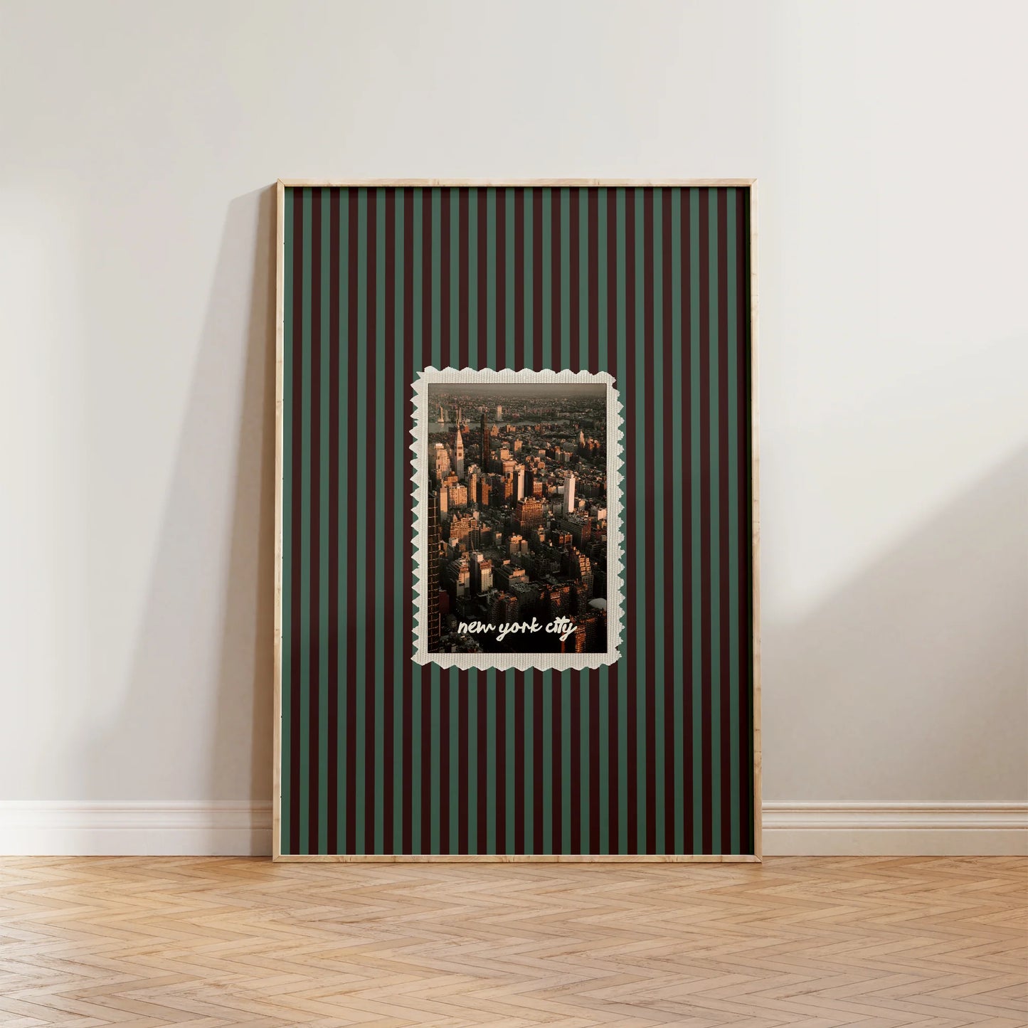 SECONDS New York City Striped Print