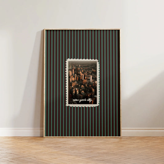 SECONDS New York City Striped Print