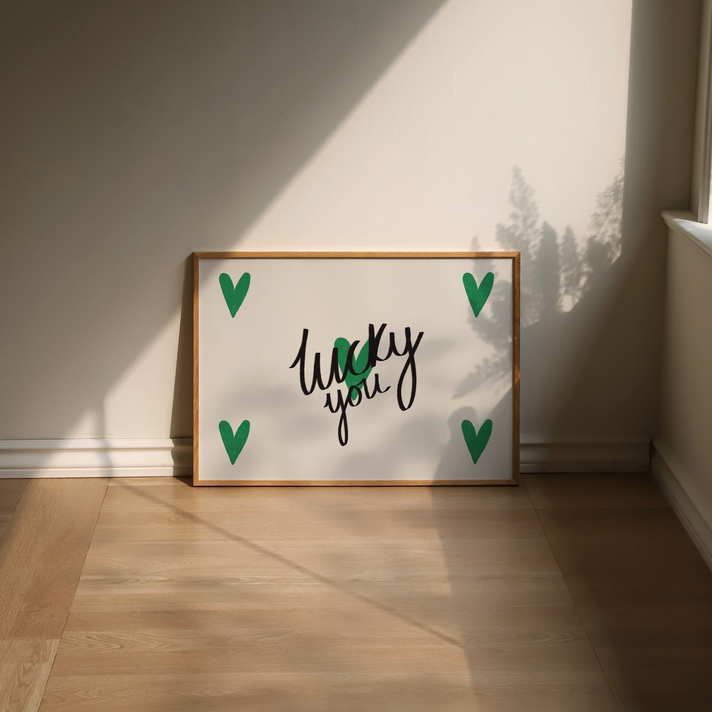 Lucky You Hearts Print