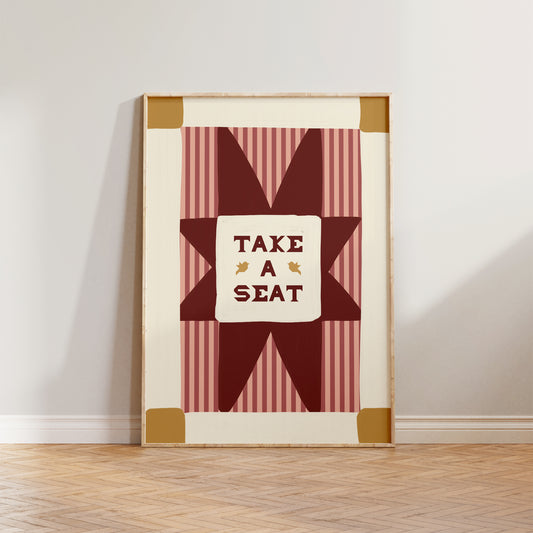 Take A Seat Stripe Print