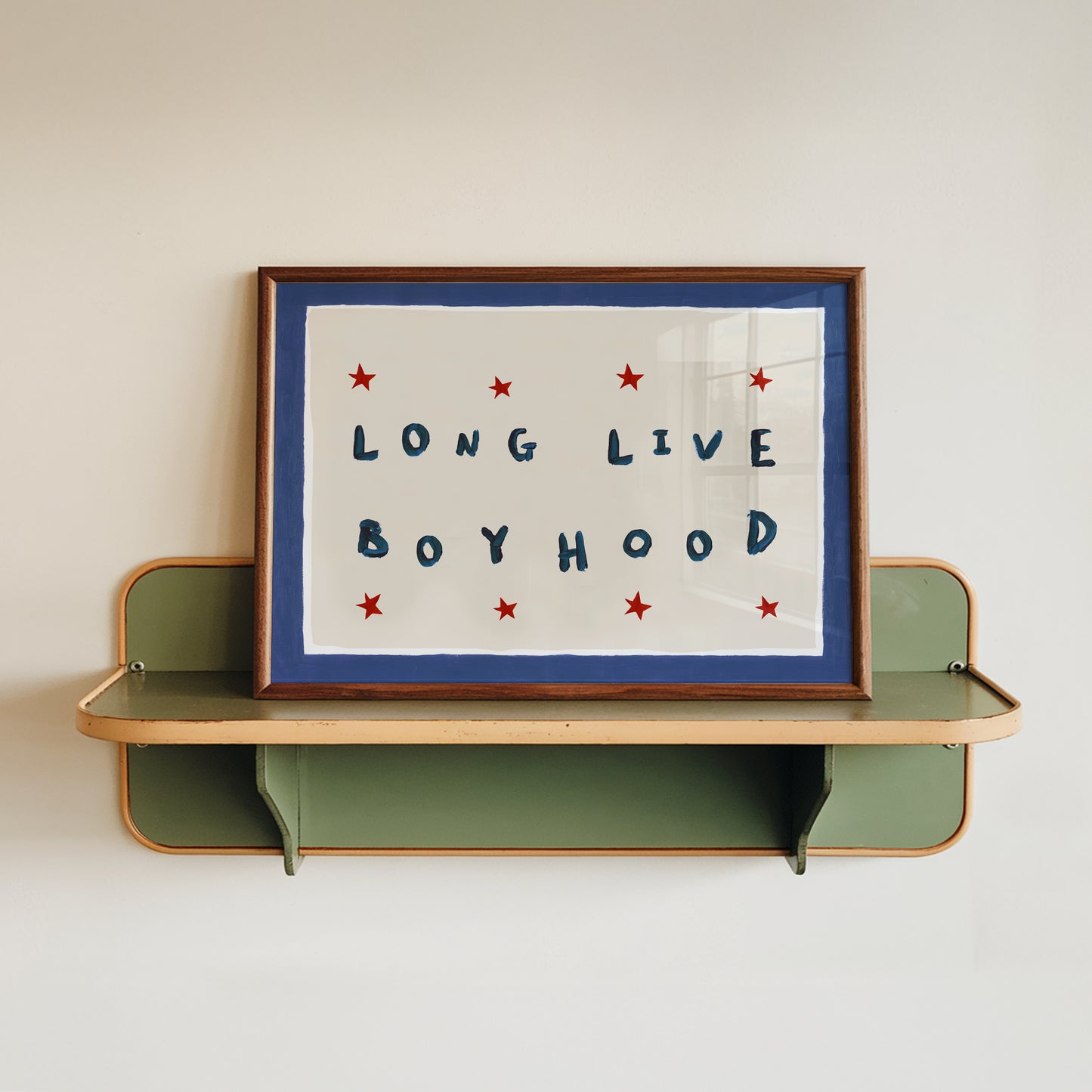Long Live Boyhood Hand Painted Print