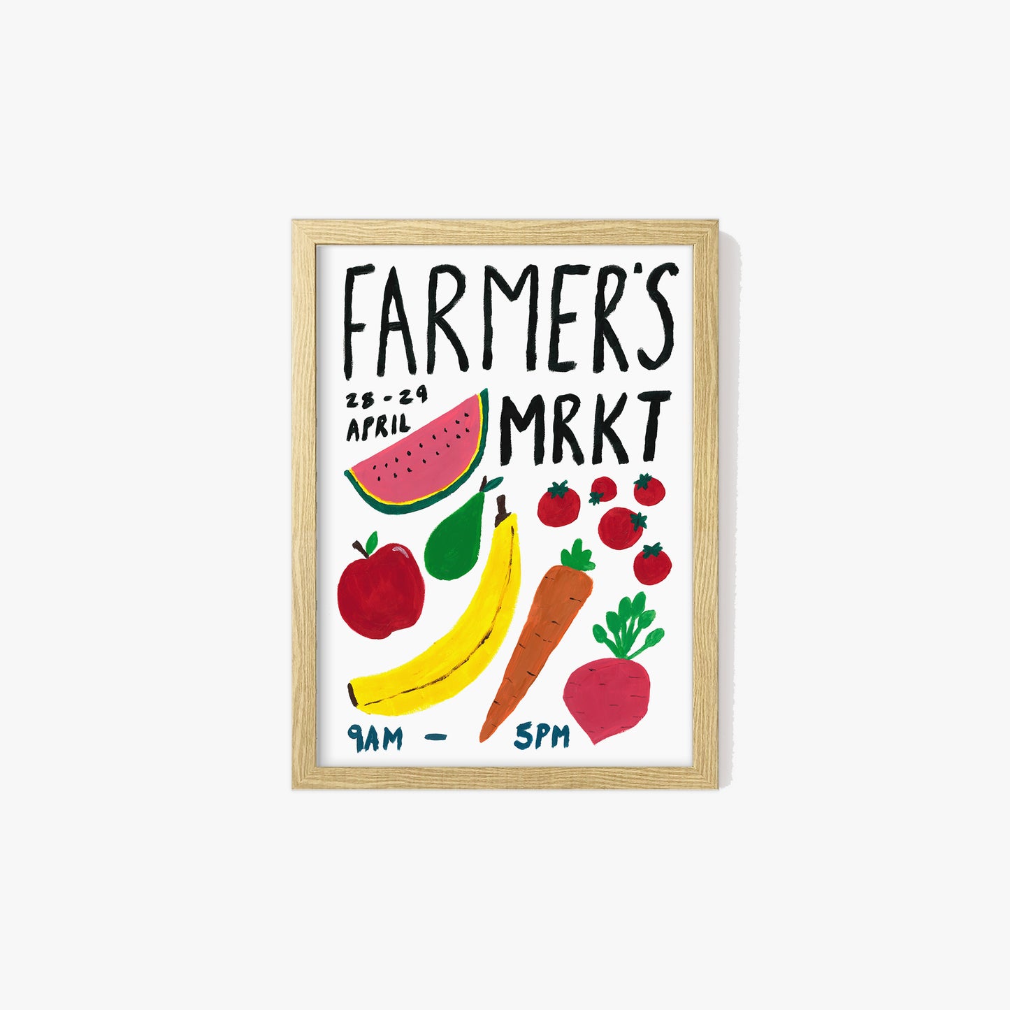 Farmer’s Market Hand Painted Print