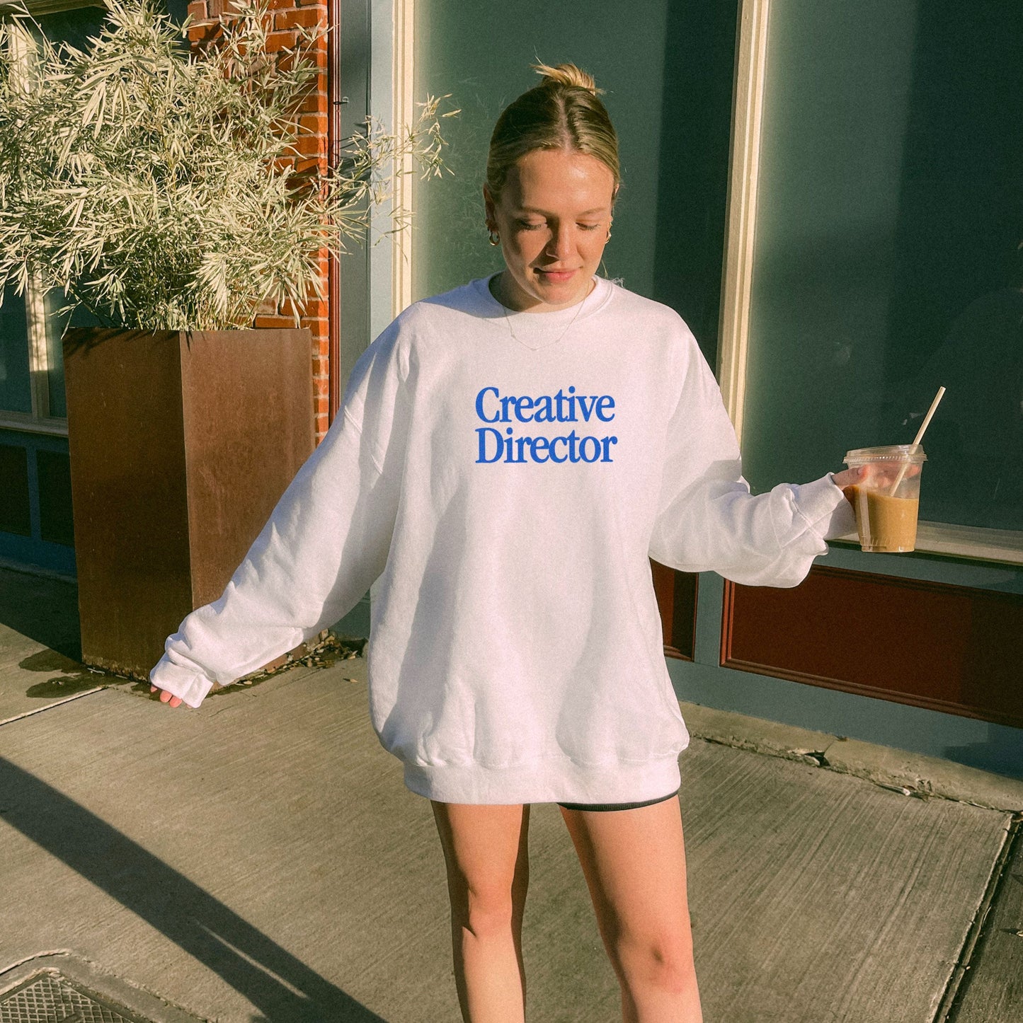 Creative Director Retro White Sweatshirt