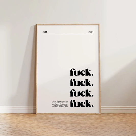 SECONDS Fuck Definition Print