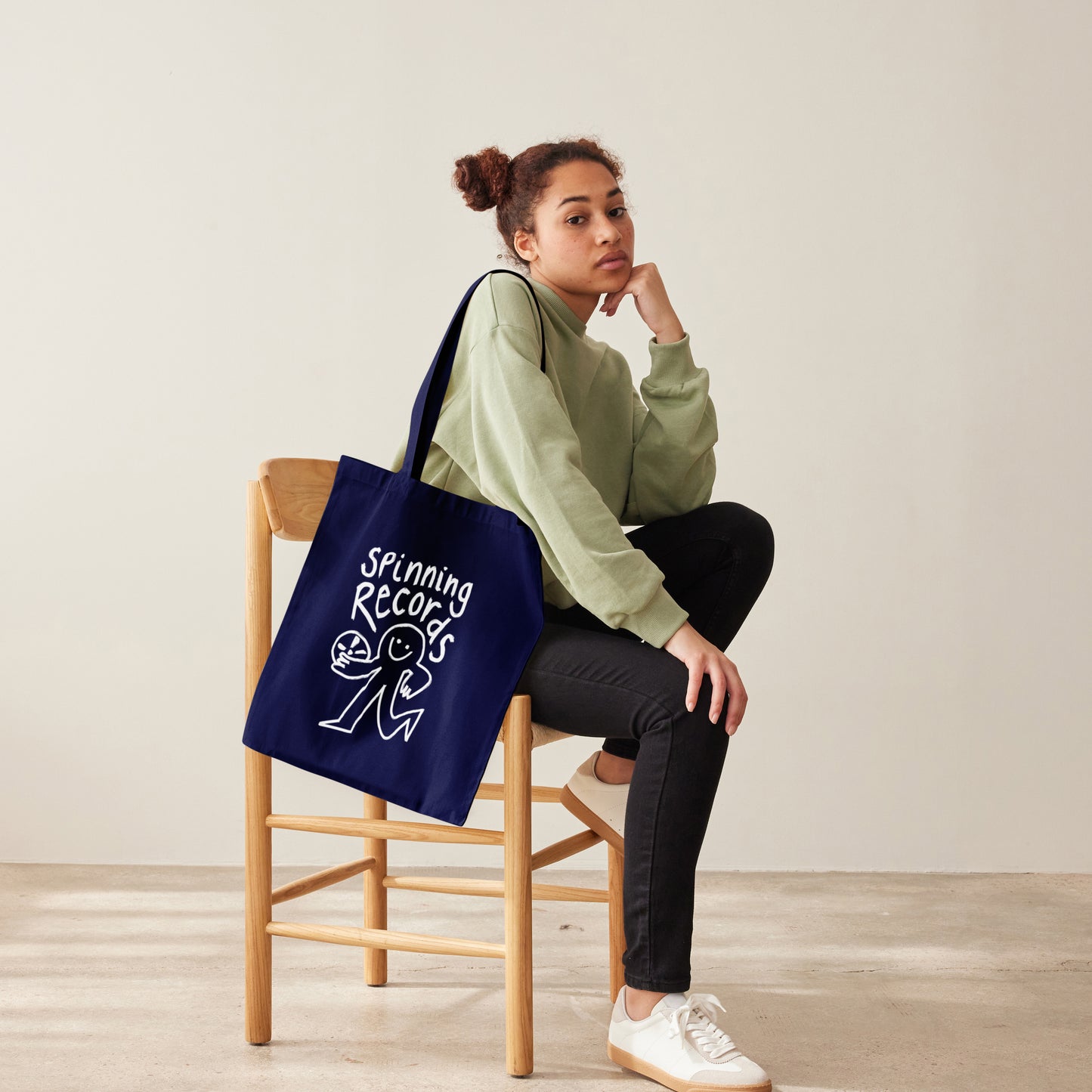 Spinning Records Tote Bag