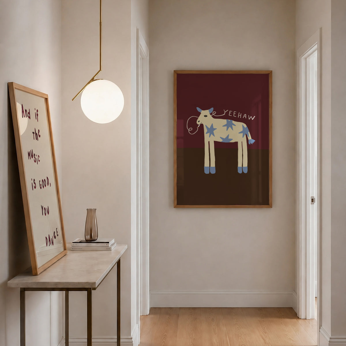 Yeehaw Cow Print