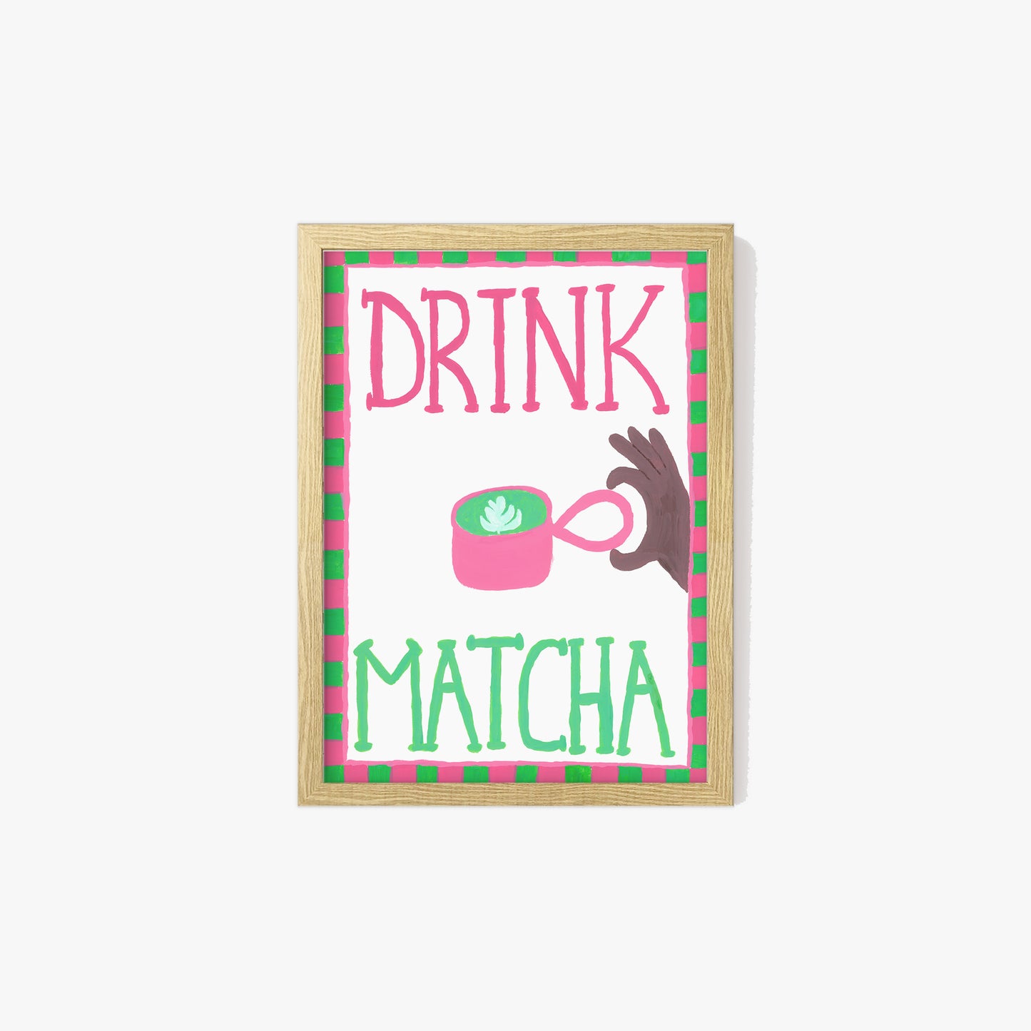 Drink Matcha Hand Painted Print